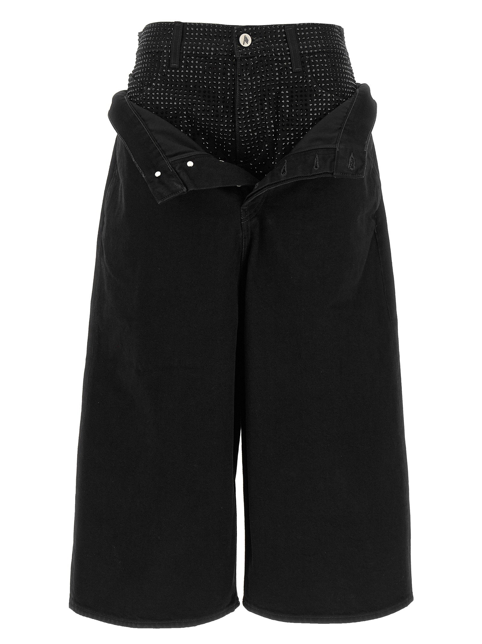 The Attico Crystal Insert Jeans – 100% cotton