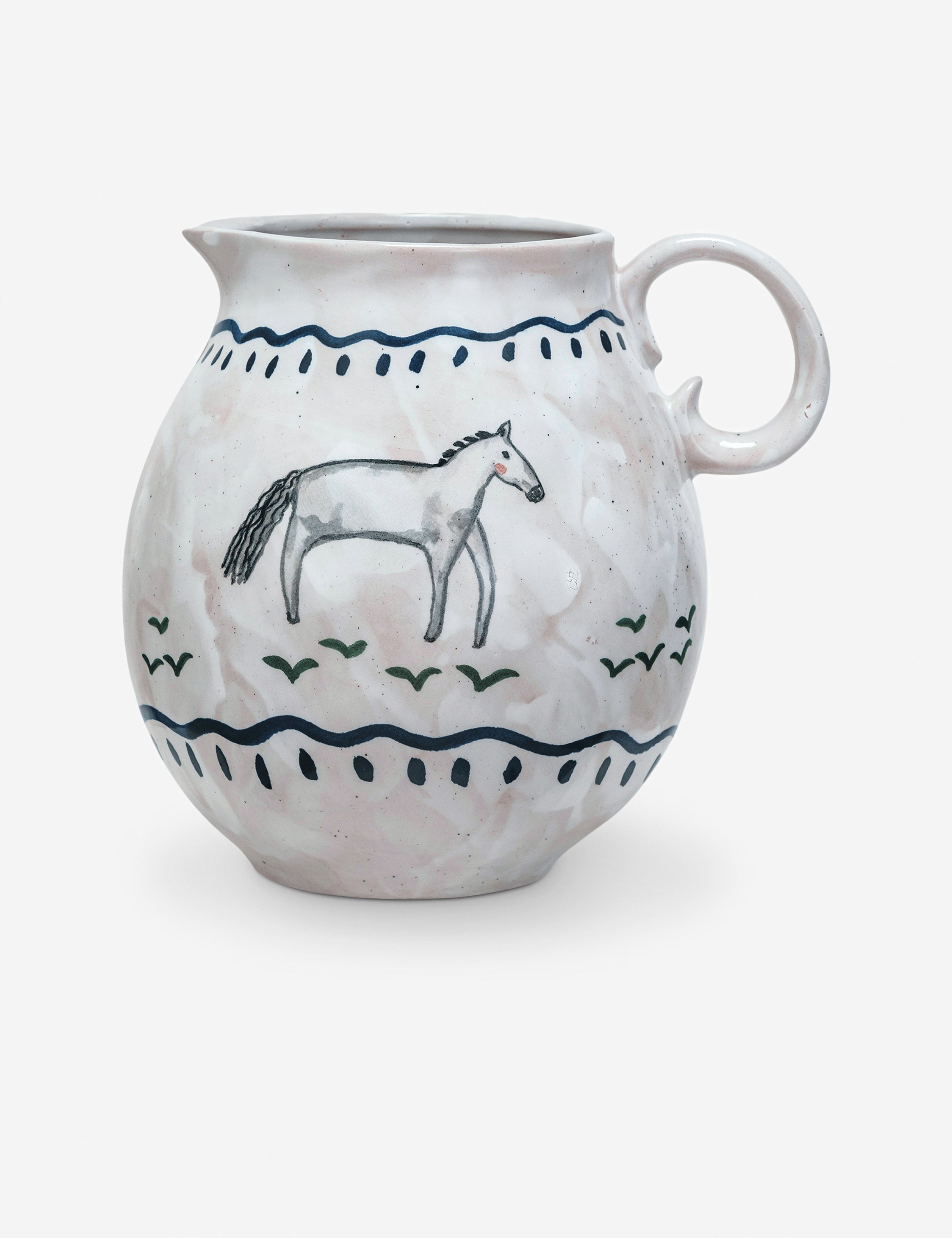Lulu and Georgia Epona Hand-Painted Pitcher – Blue