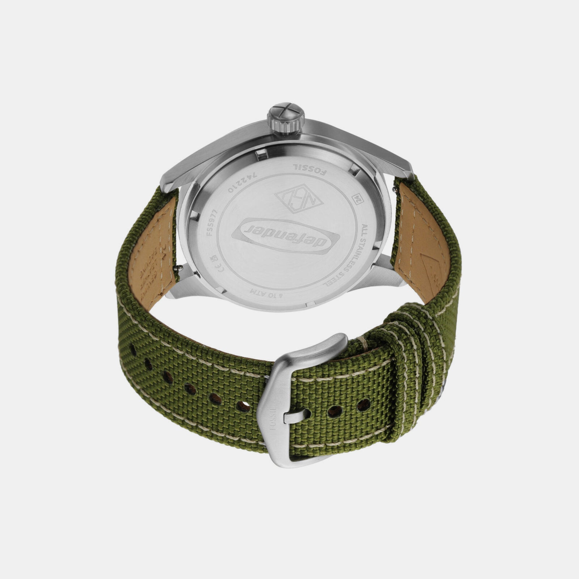 Fossil Defender Men Solar Black Dial Analog Nylon Watch FS5977 - view 2