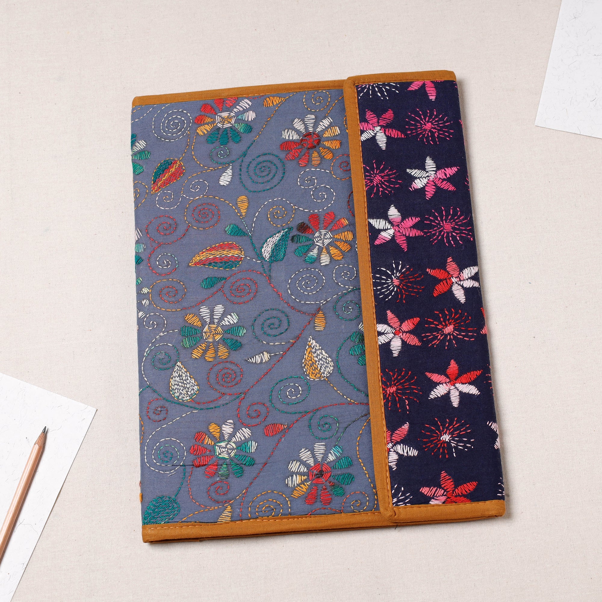 ASALKAAR Bengal Kantha Work Handcrafted File Folder