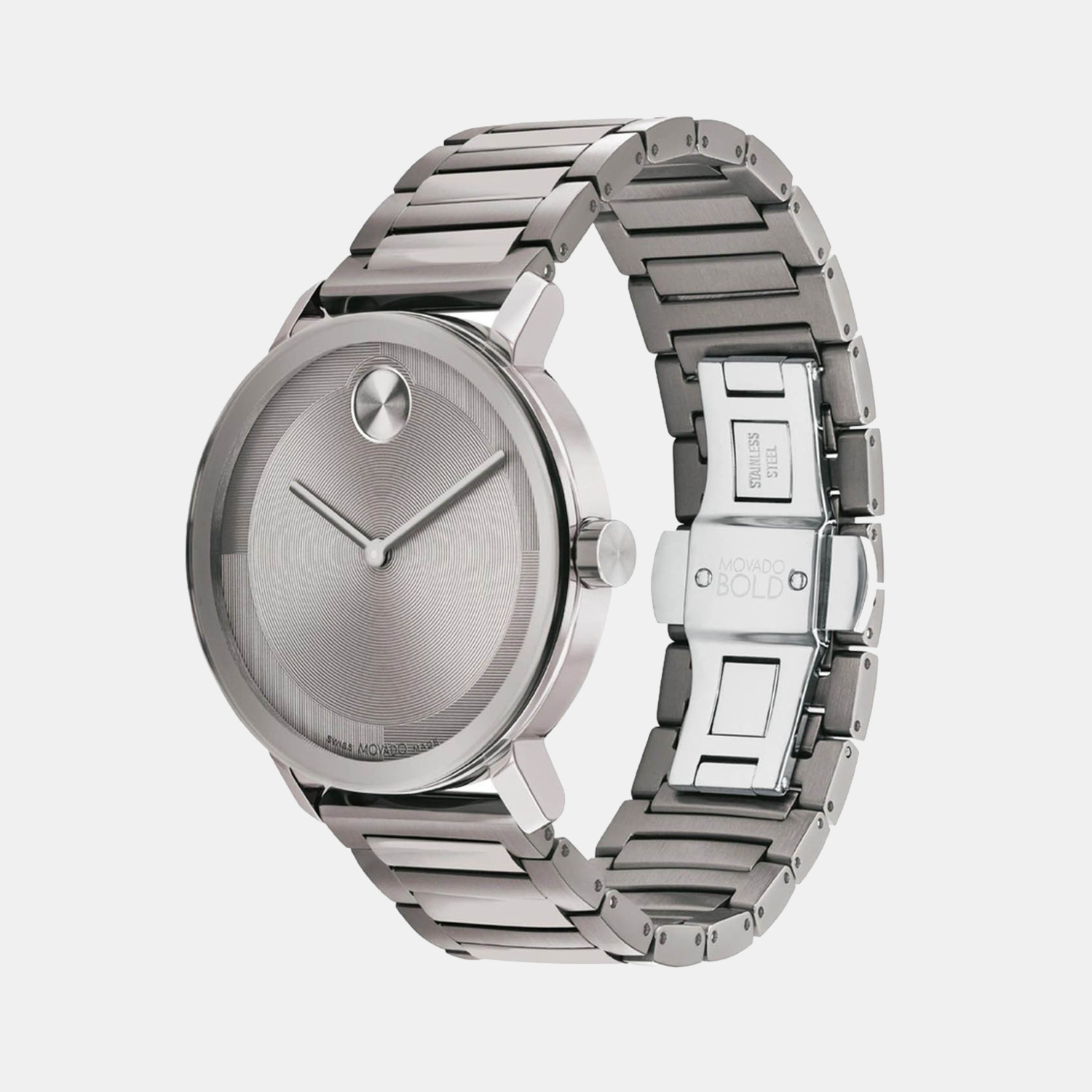Movado Bold Men Quartz Grey Dial Analog Stainless Steel Watch 3601096 - view 2