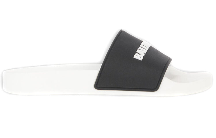 Balenciaga Pool Slides Logo White Black Alternate - view 2