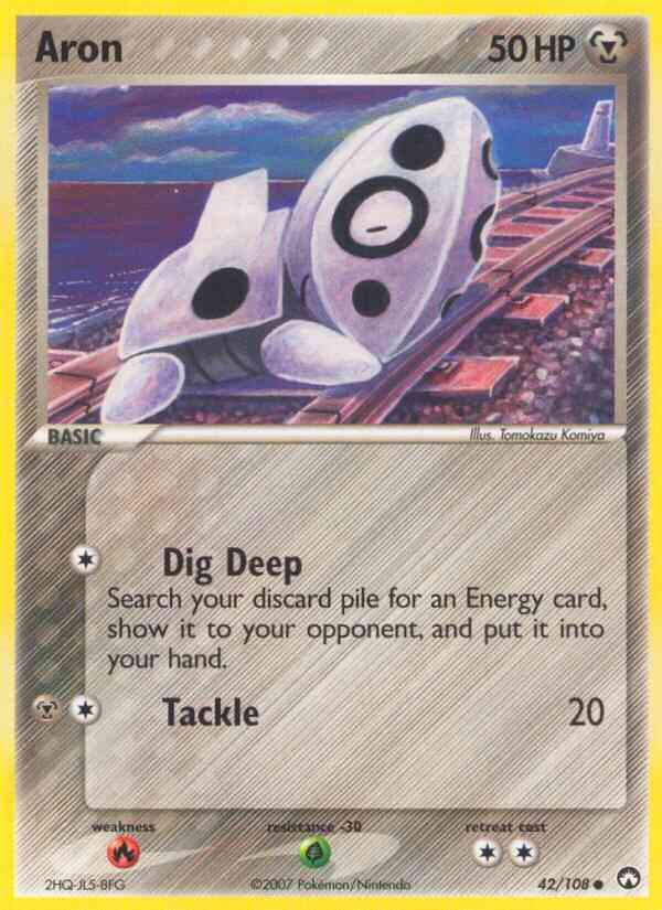 Common ex16-42 non-holo – Pokémon Aron - 42/108 - Common [ex16-42] [Non-Holo]