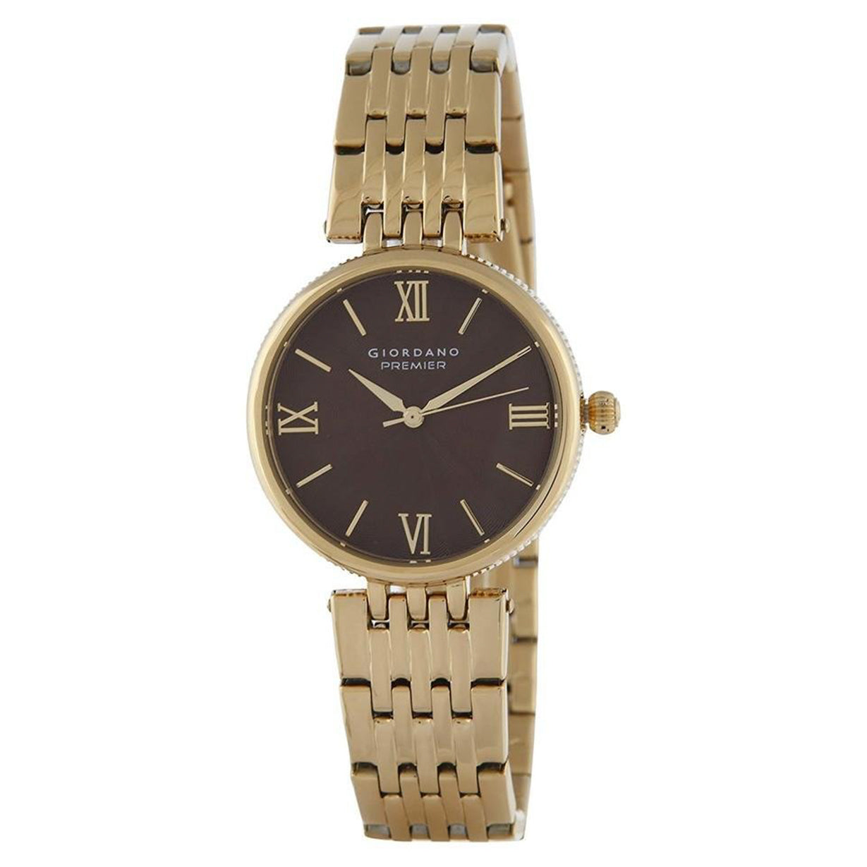 Giordano Brown Dial & Gold Chain Watch for Women - view 2