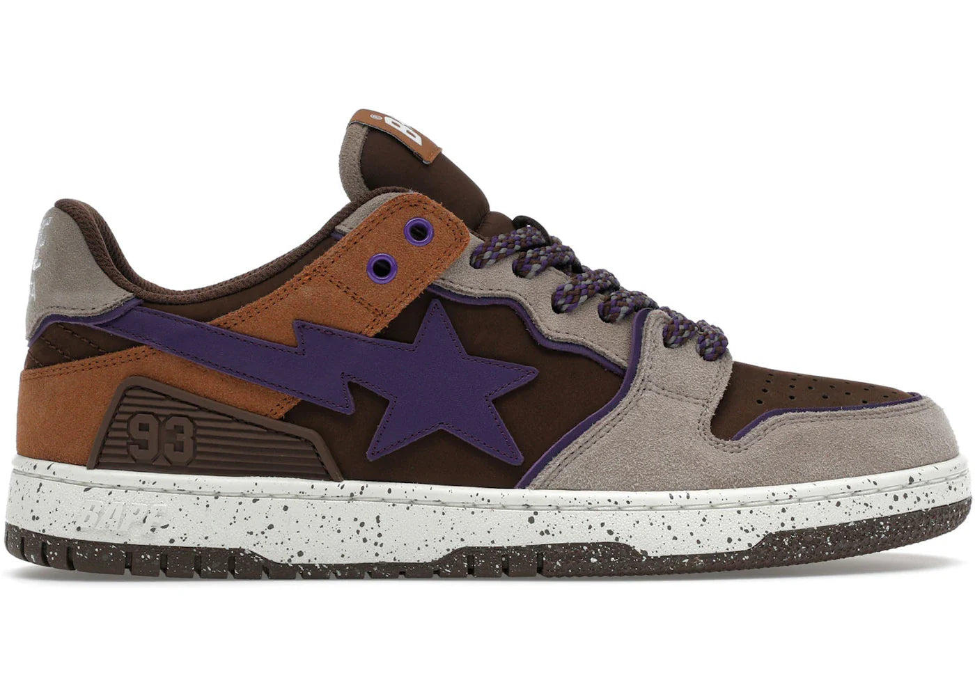 Bape A Bathing Ape Sk8 Sta #7 M2 Brown Purple