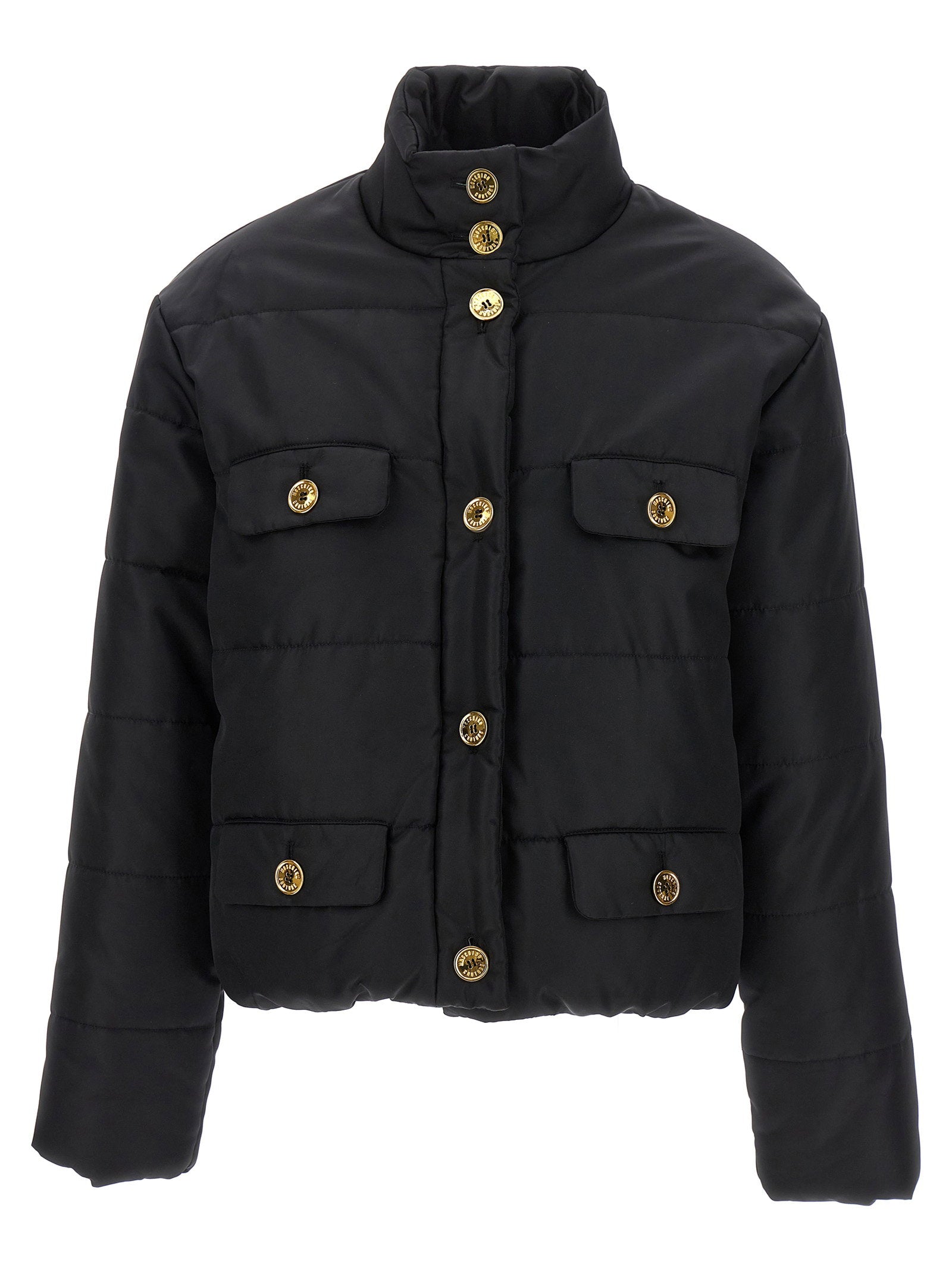 Moschino Logo Button Down Jacket – 100% polyamide