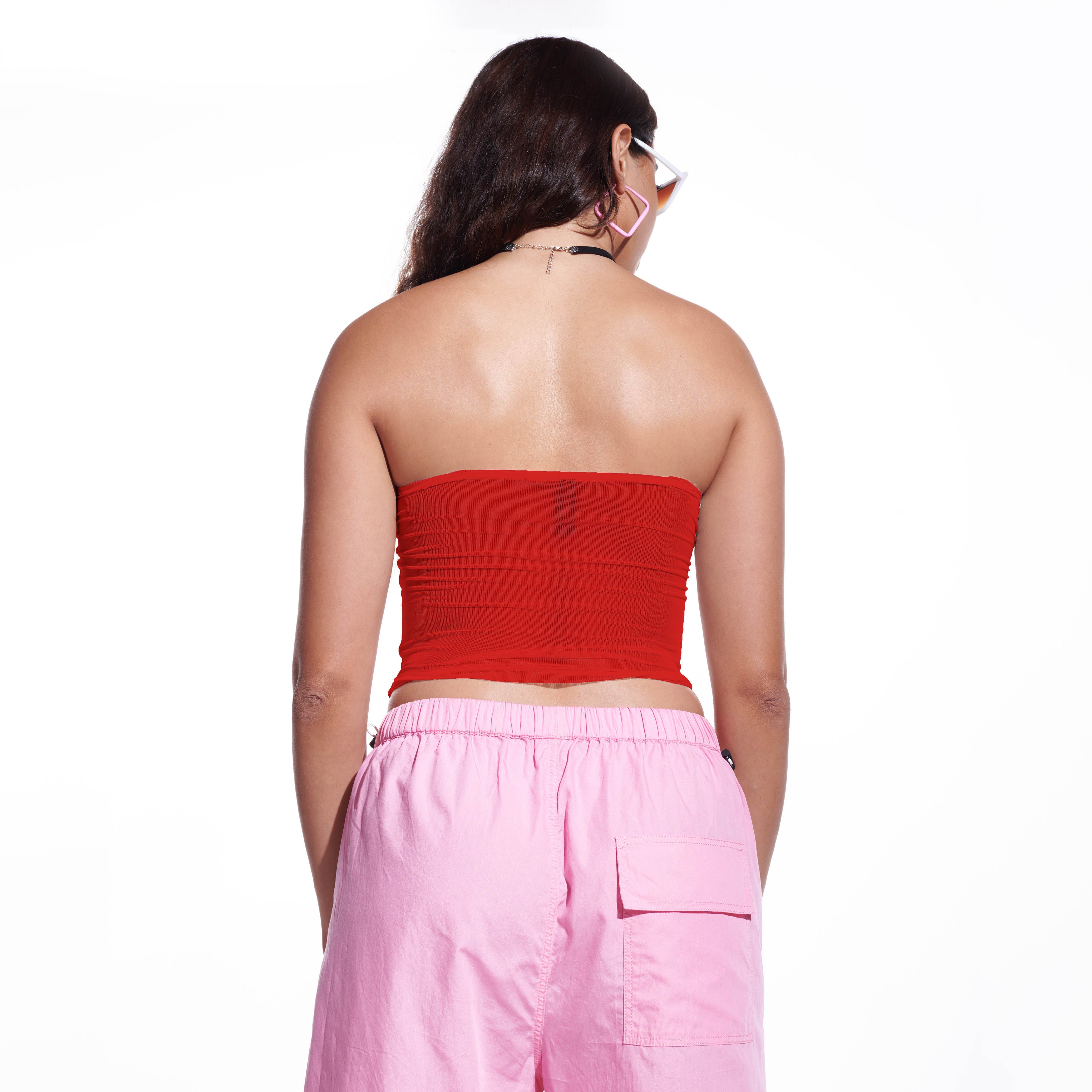 IZF Red Mesh Tube Top - view 2