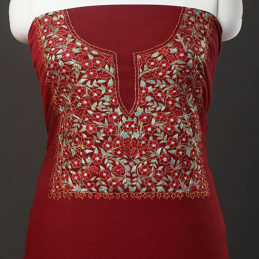 ITOKRI CRAFTS INITIATIVE 2pc Kashida Hand Embroidery Cotton Dress Material 59 - view 3
