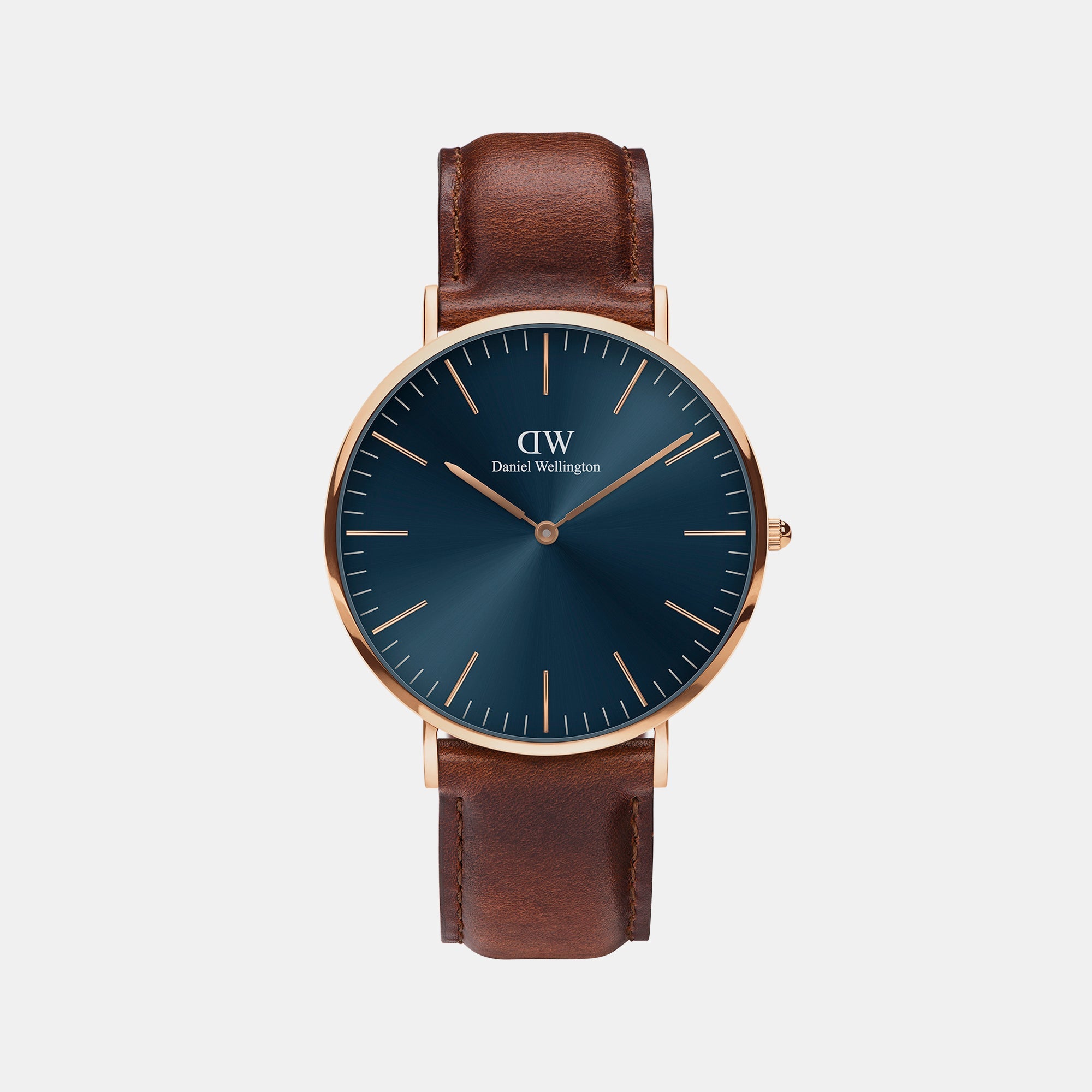 Daniel Wellington Classic Men Quartz Blue Dial Analog Leather Watch DW00100626K