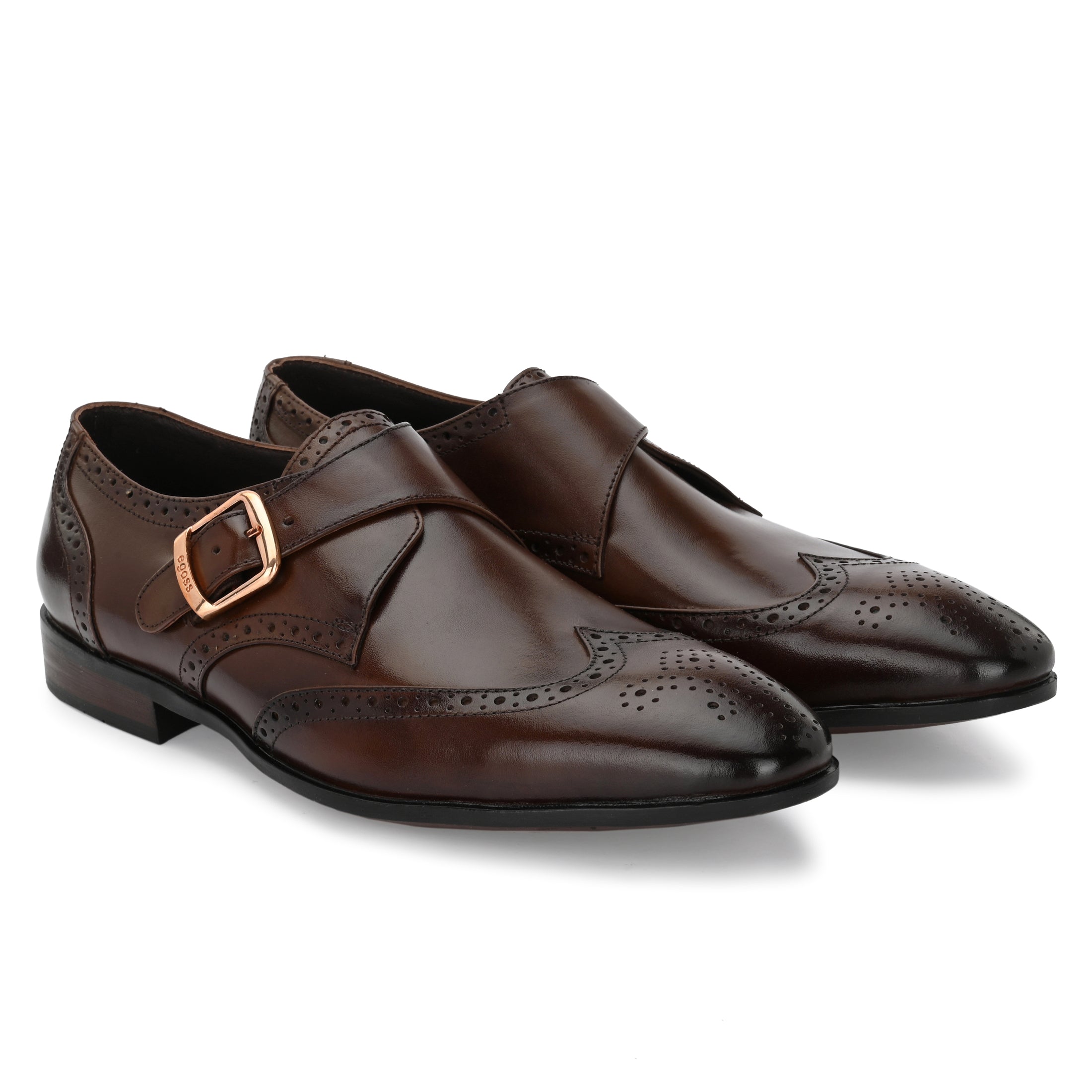 egoss-shoes Formal Leather Buckled Shoes For Men