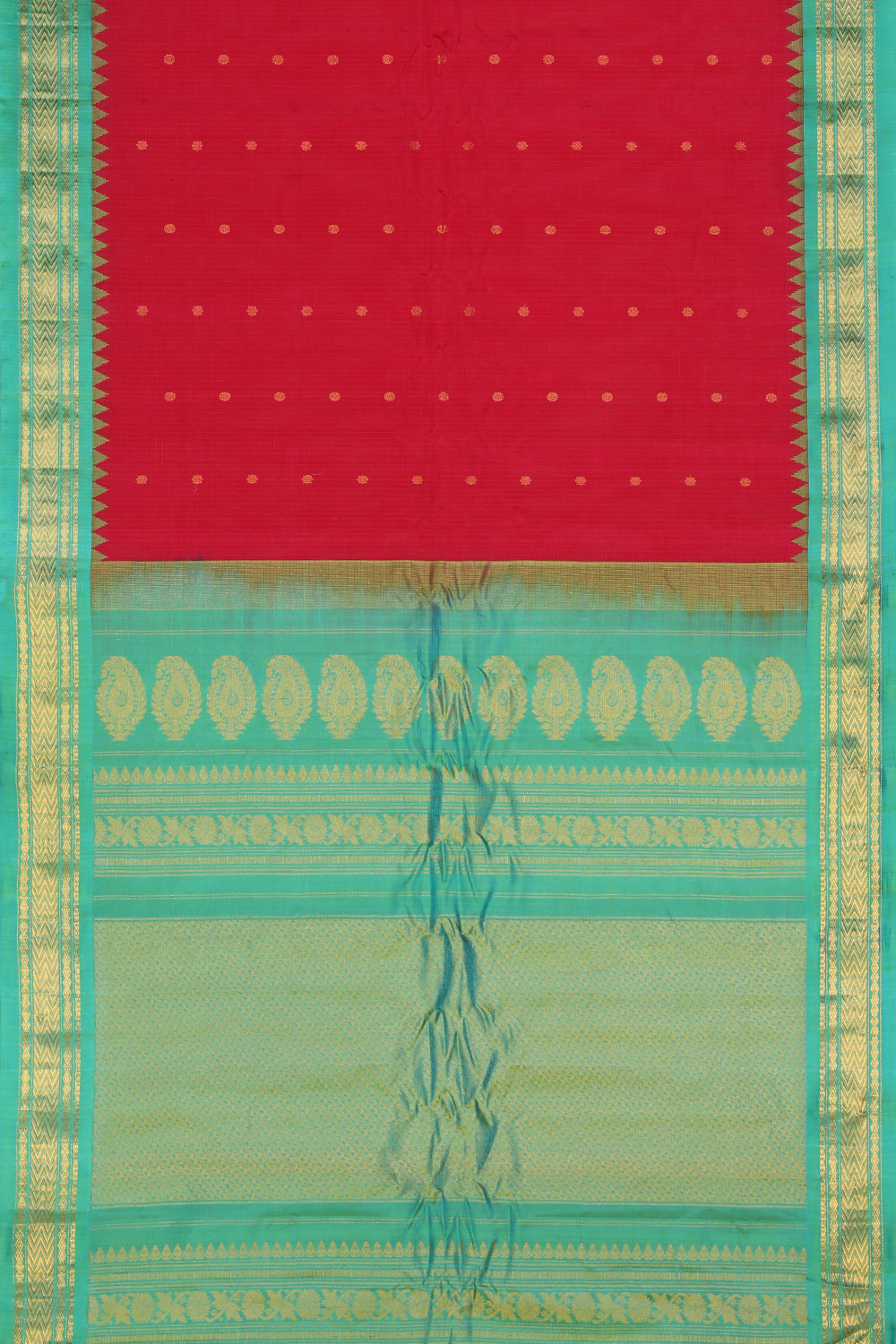Kalanjali Gadwal Pink Saree – Women's - view 3