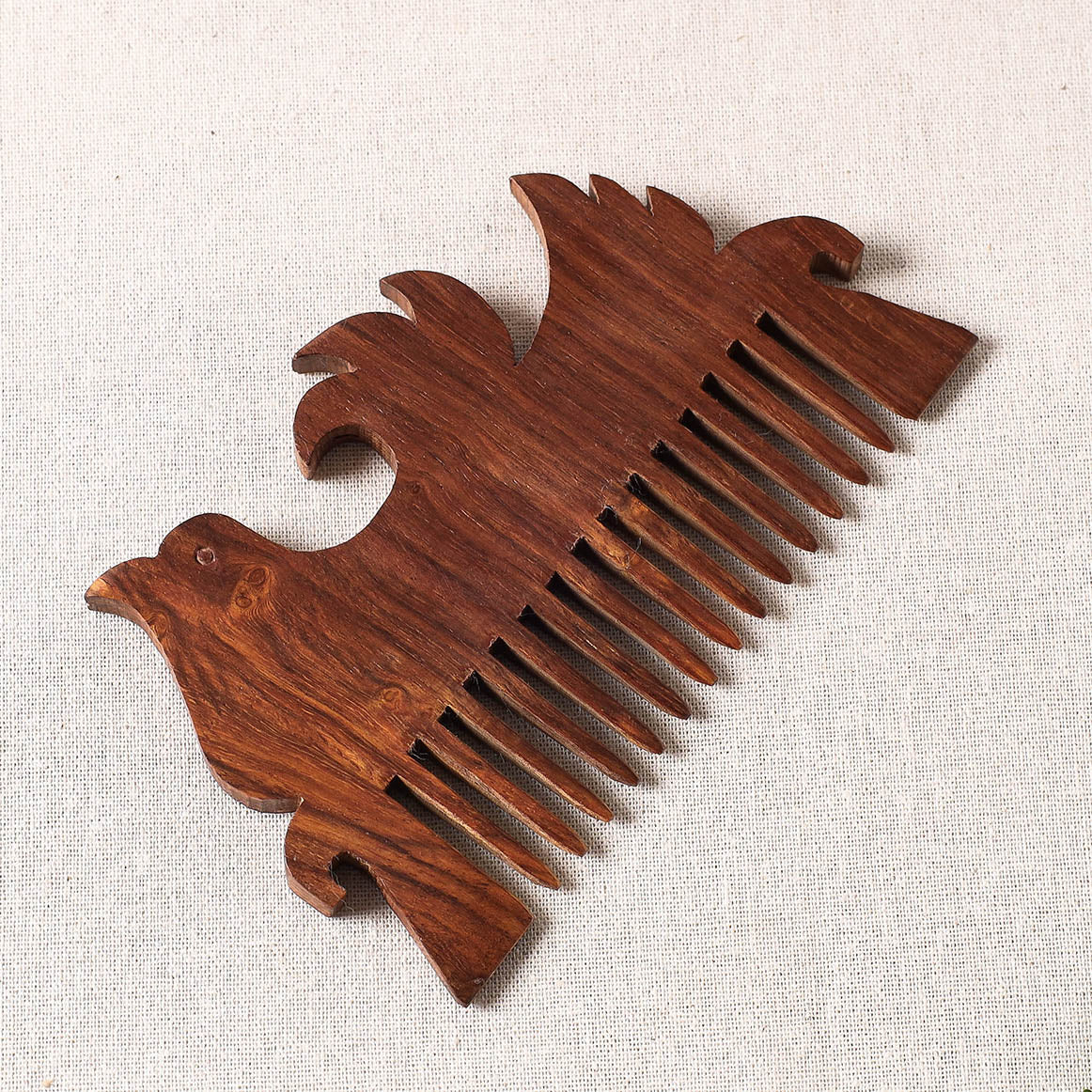 ITOKRI CRAFTS INITIATIVE Bijnor Hand Carved Sheesham Wood Comb (Medium) - view 2