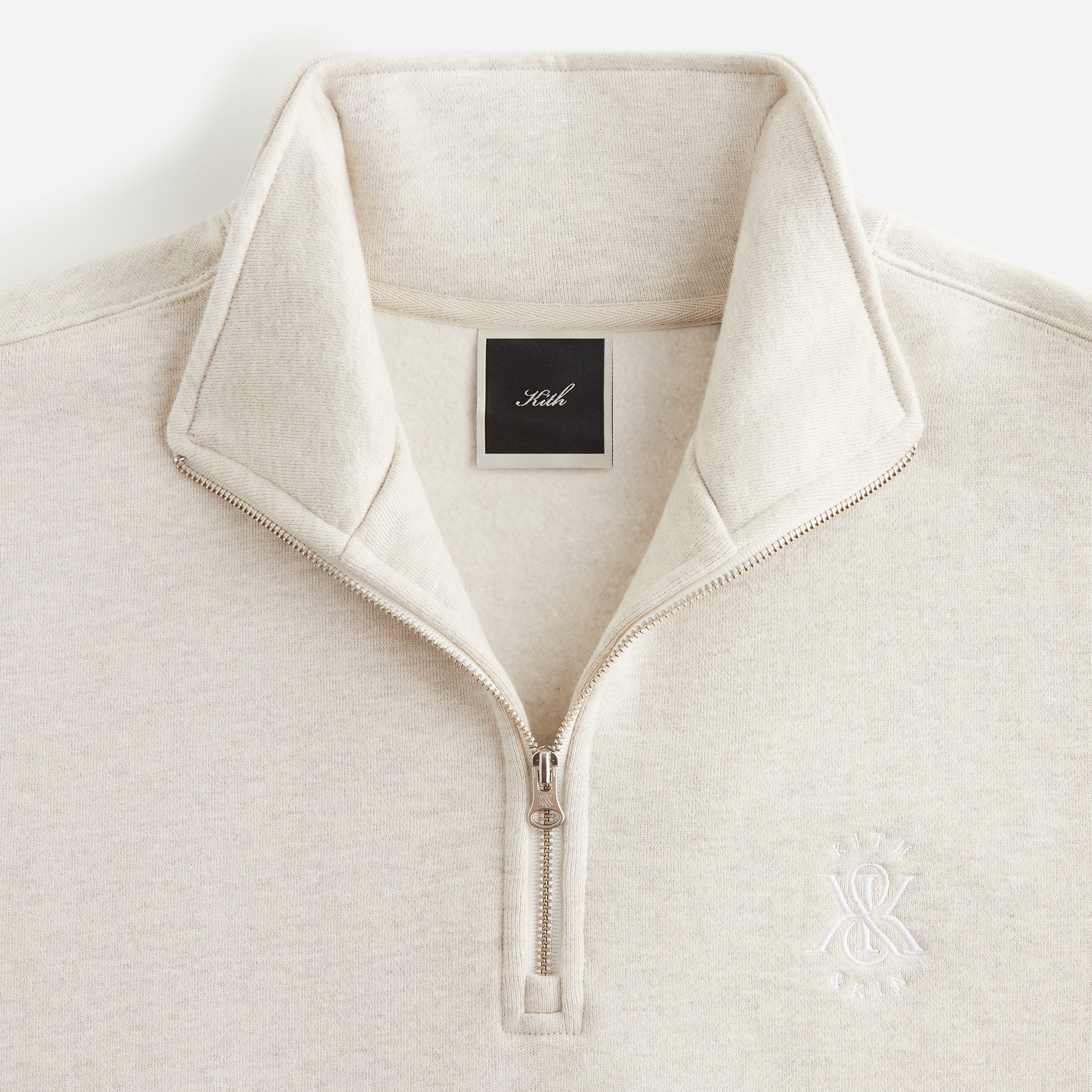 Kith Women Hunter Cable Panelled Quarter Zip - Sandy Heather - view 4