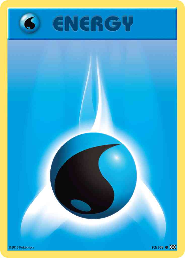 Pokémon Basic Water Energy - 93/108 - Common [xy12-93] [Reverse Holo]