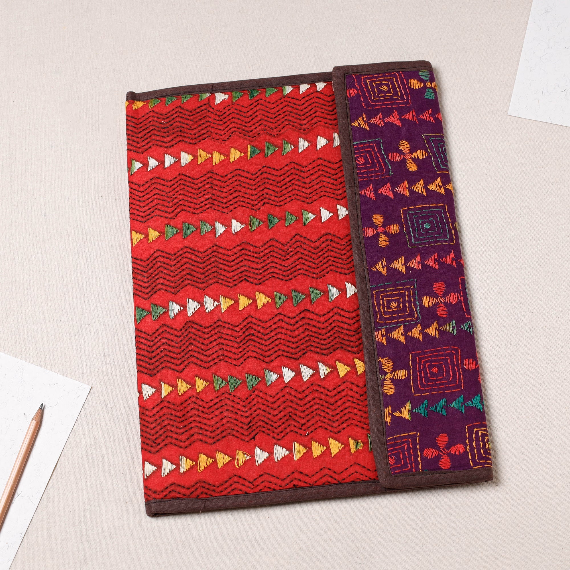 ASALKAAR Bengal Kantha Work Handcrafted File Folder