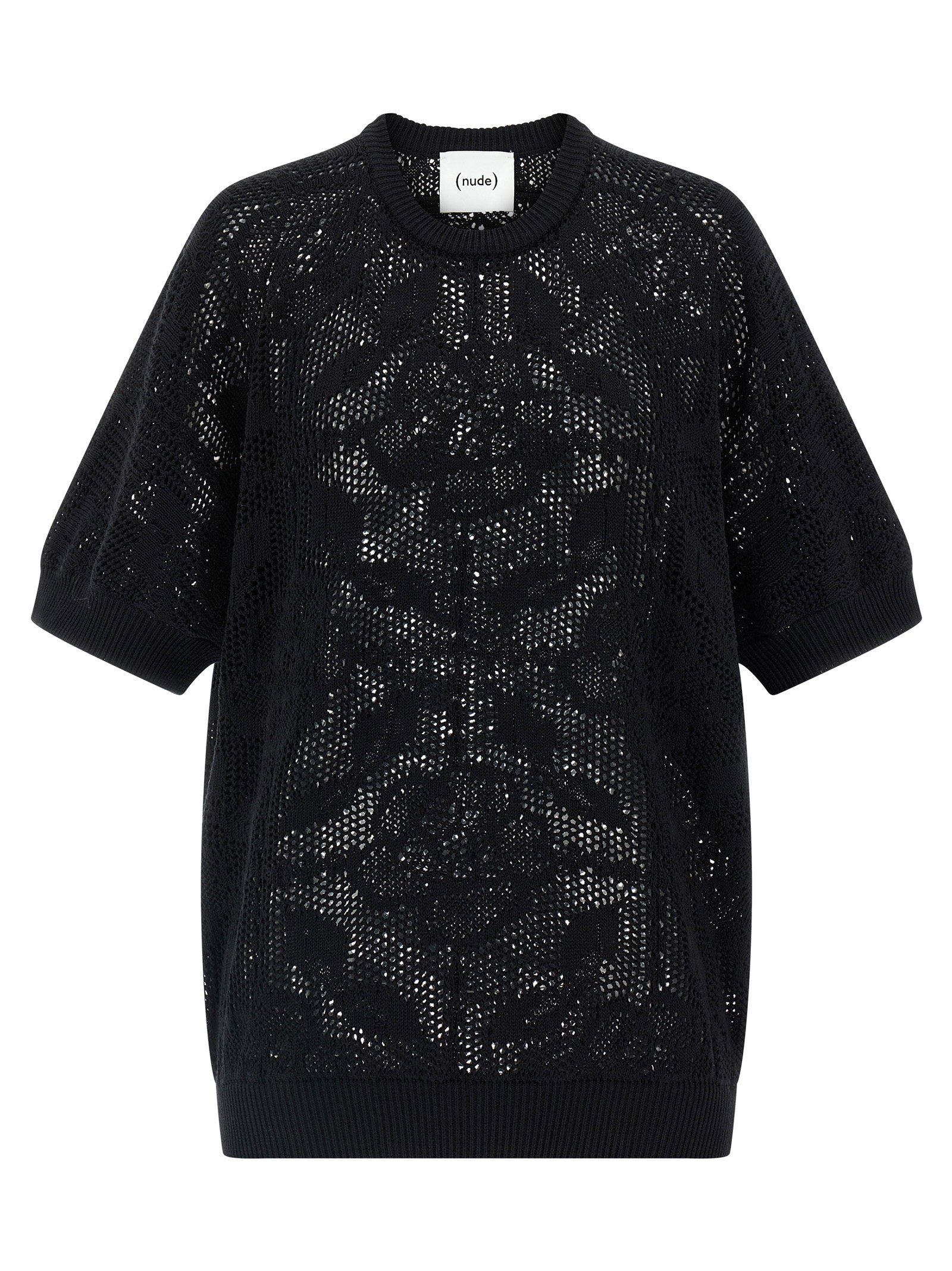 Nude Openwork Cotton Sweater – 100% cotton