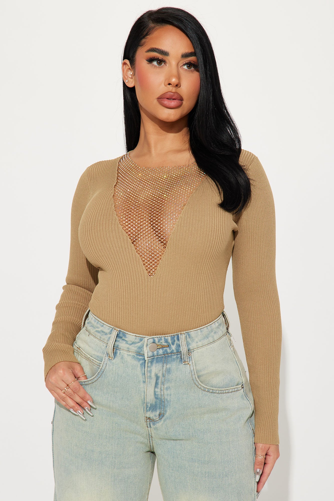 BlackTree Rhinestone Bodysuit - view 2