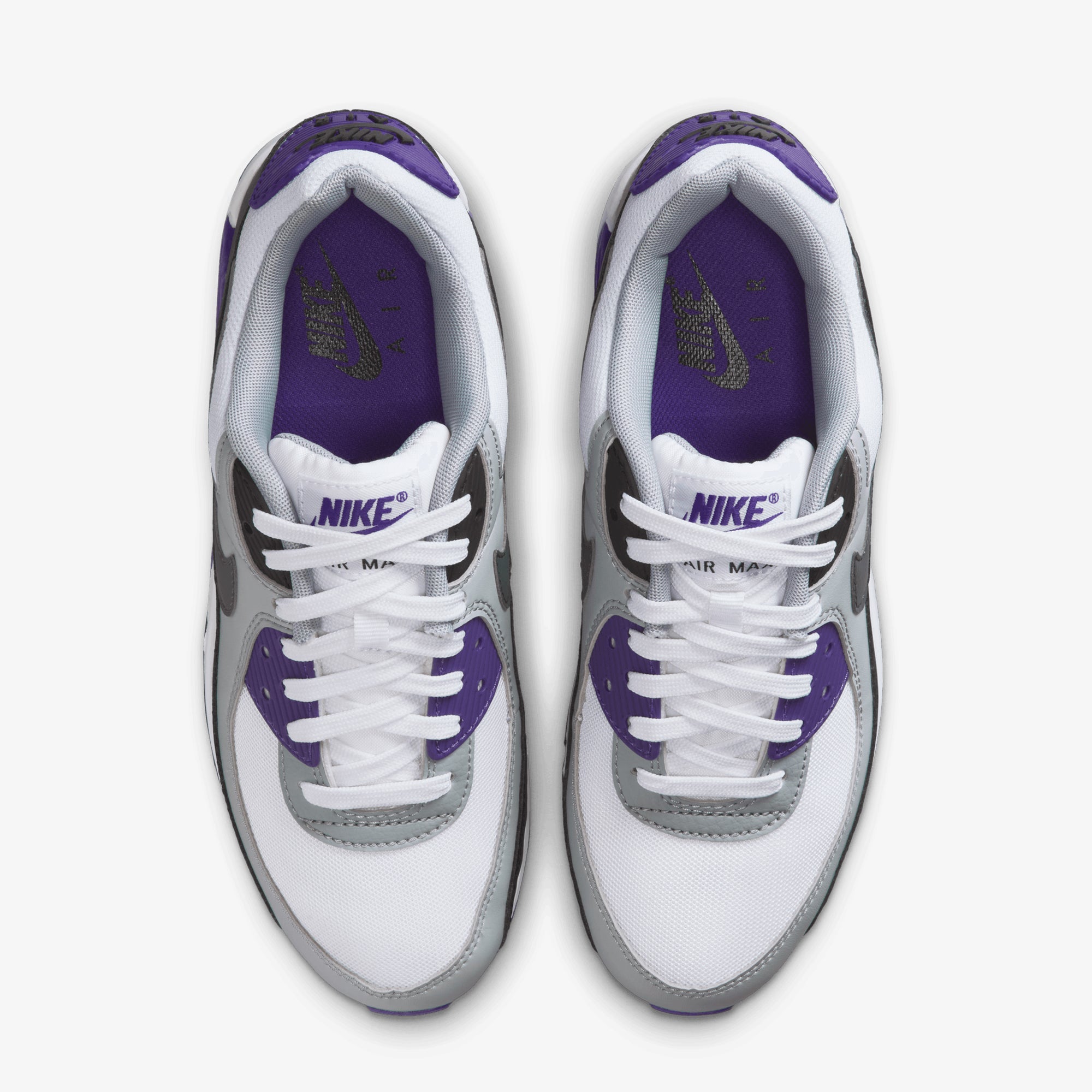 Nike | AIR MAX 90 { WHITE/IRON GREY-BLACK-WOLF GREY - view 2