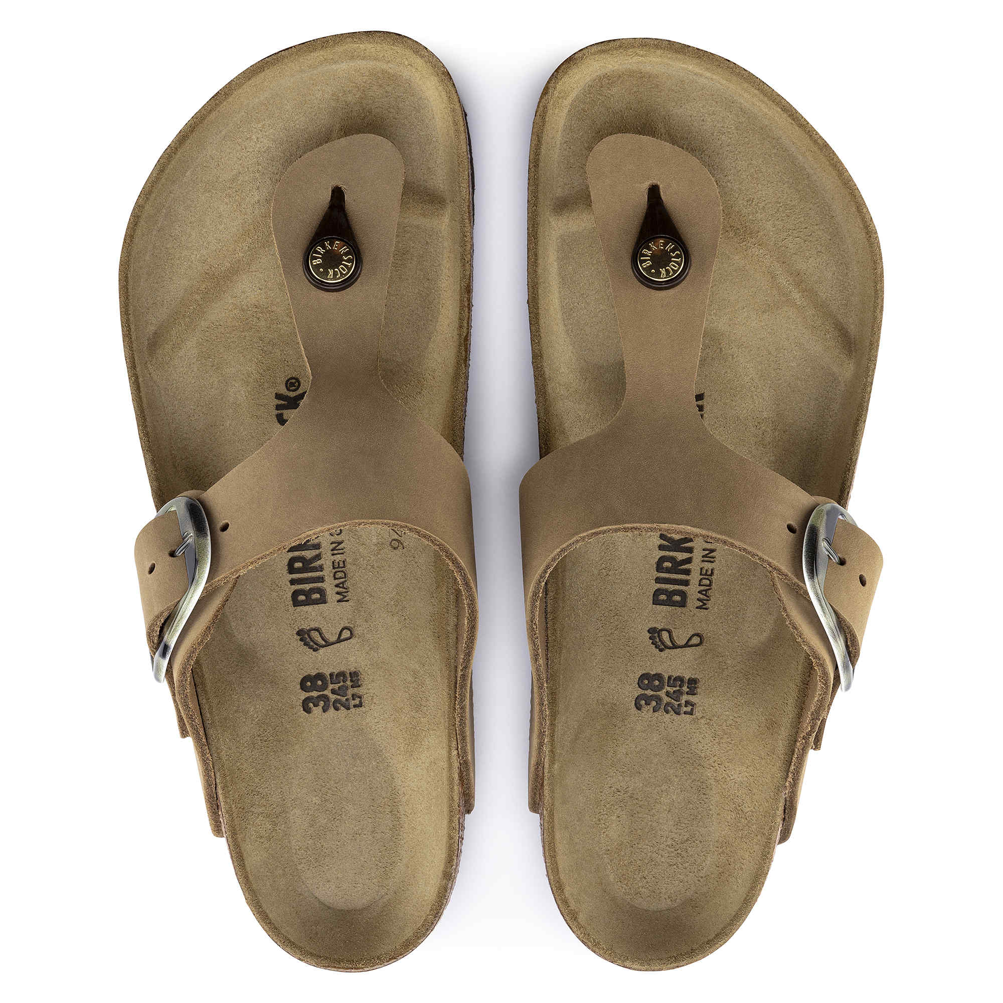 Birkenstock Gizeh Big Buckle Nubuck Leather – Green Green/Mud Green - view 2
