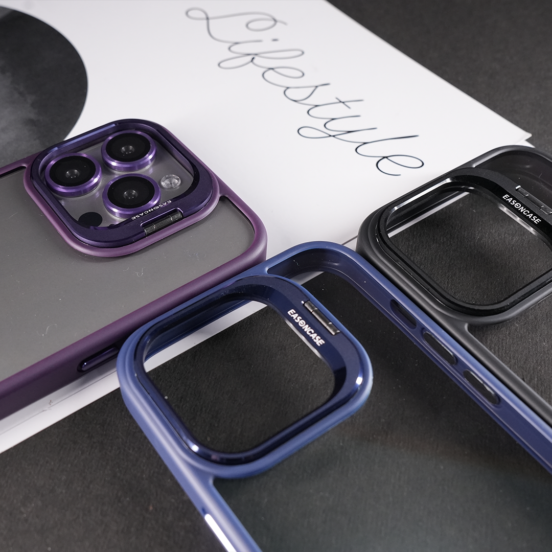 technoidtech iPhone 14 Pro Kickstand Clear Case With Camera Lens Protection - view 3