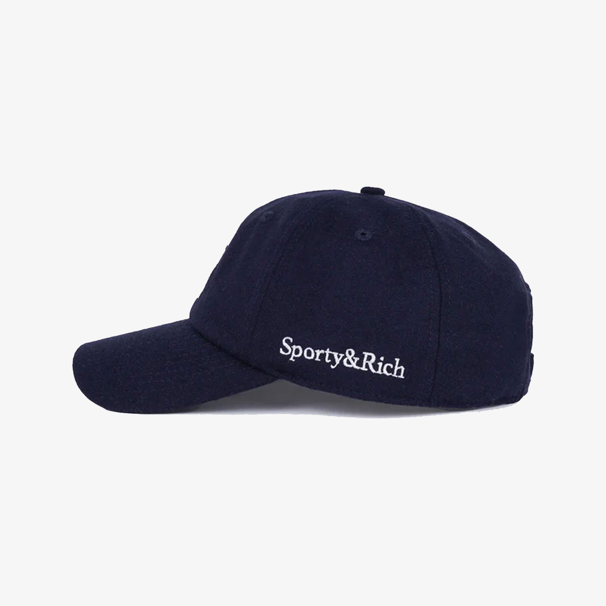 Sporty & Rich | Boucle S Wool Cap { Navy - view 2