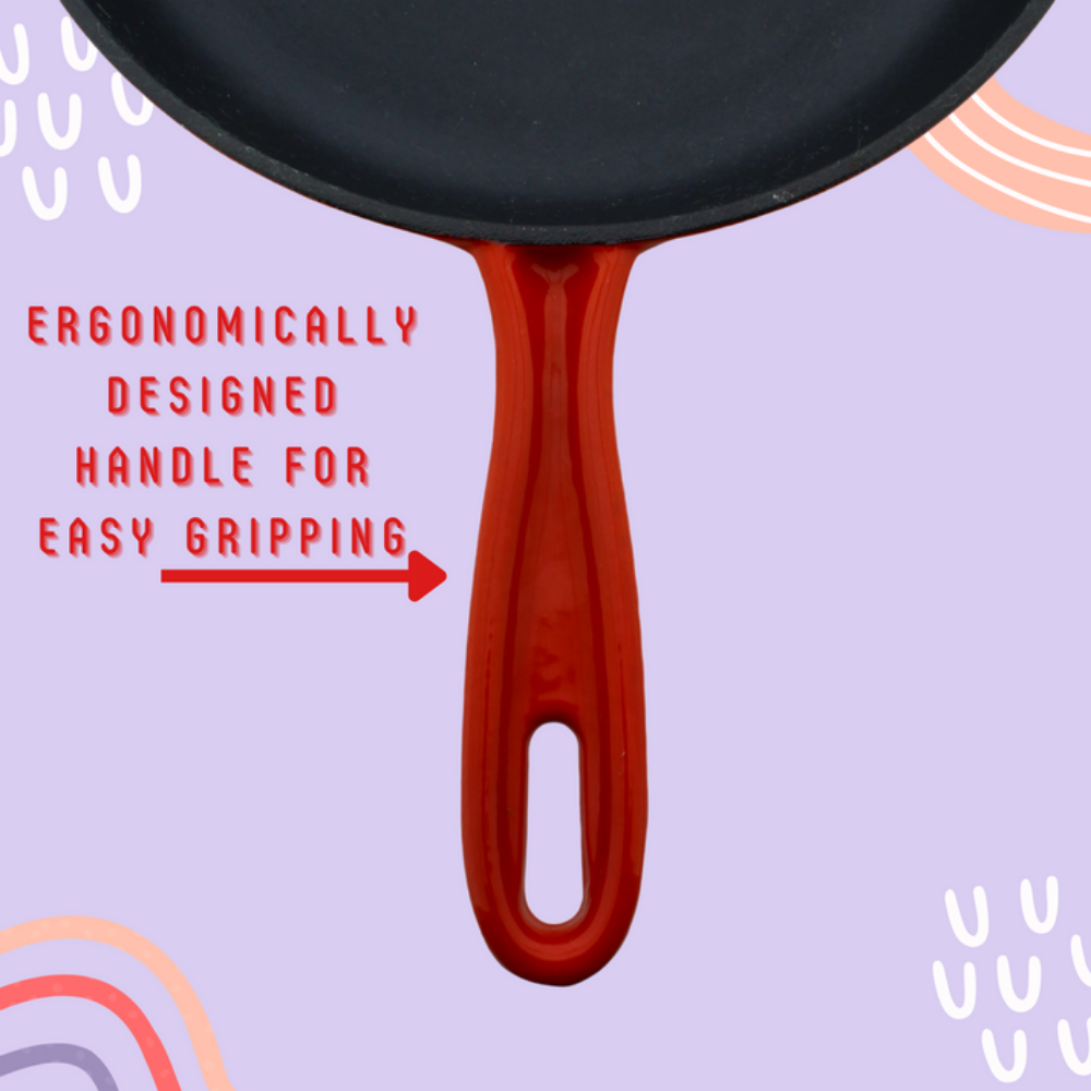 Trilonium Enamel Cast Iron 26 cm Skillet | Pan | Red - view 7