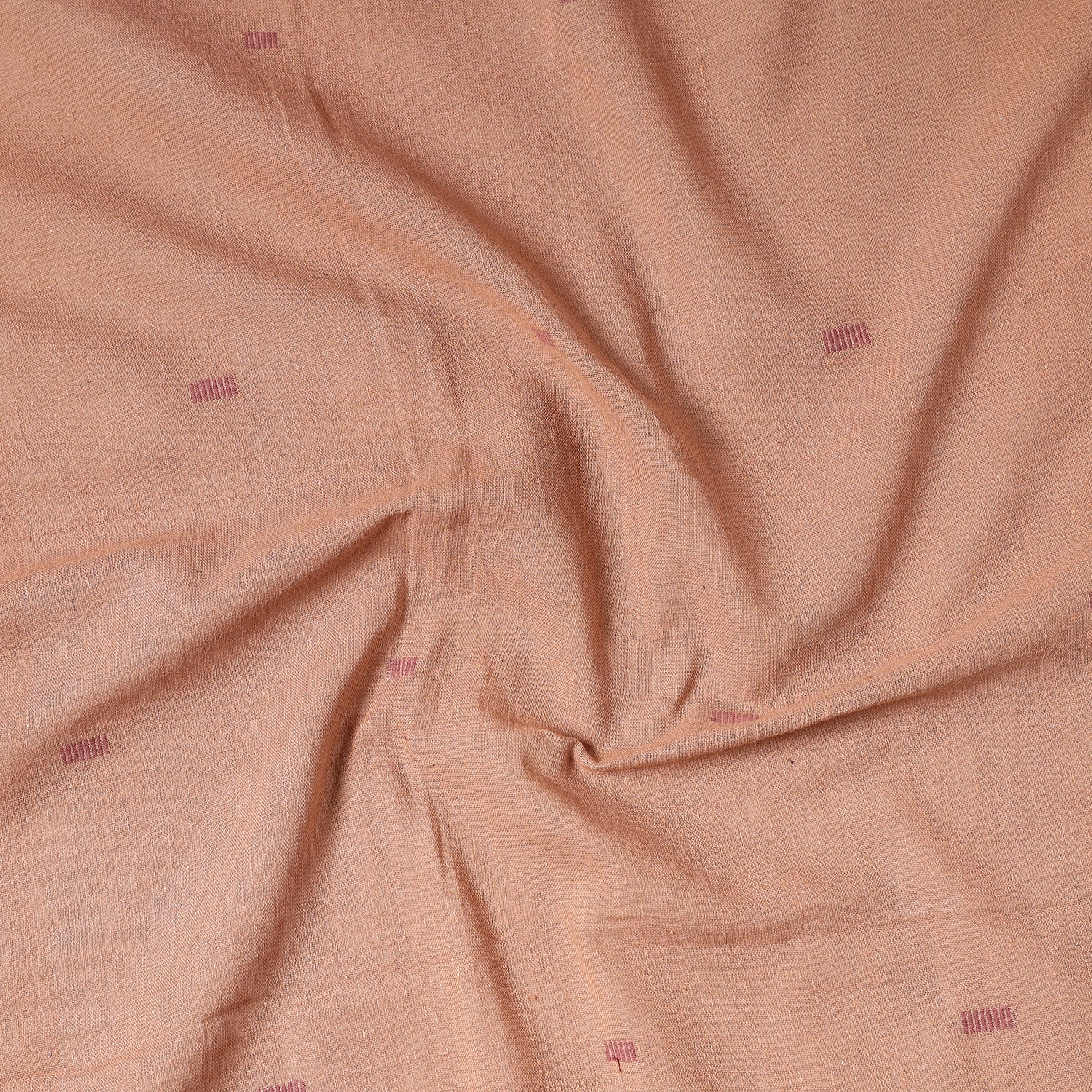 KACHCHH JI CHHAAP Brown - Organic Kala Cotton Pure Handloom Chaumukh Precut Fabric - view 2