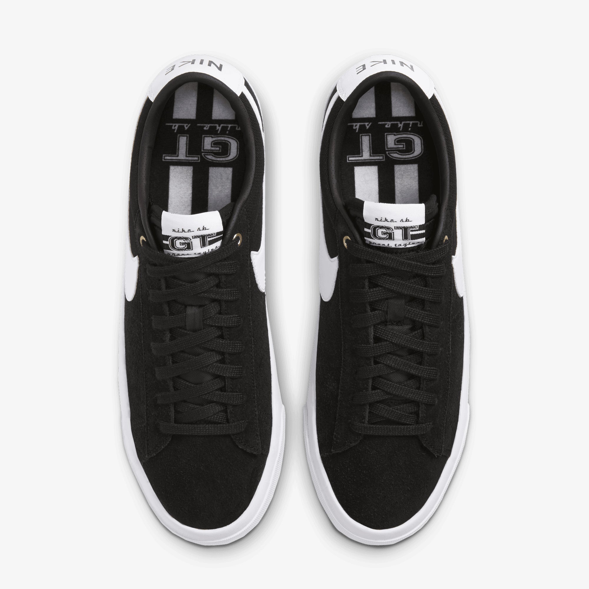 Nike | SB ZOOM BLAZER LOW PRO GT { BLACK/WHITE-BLACK-GUM LIGHT BROWN - view 2