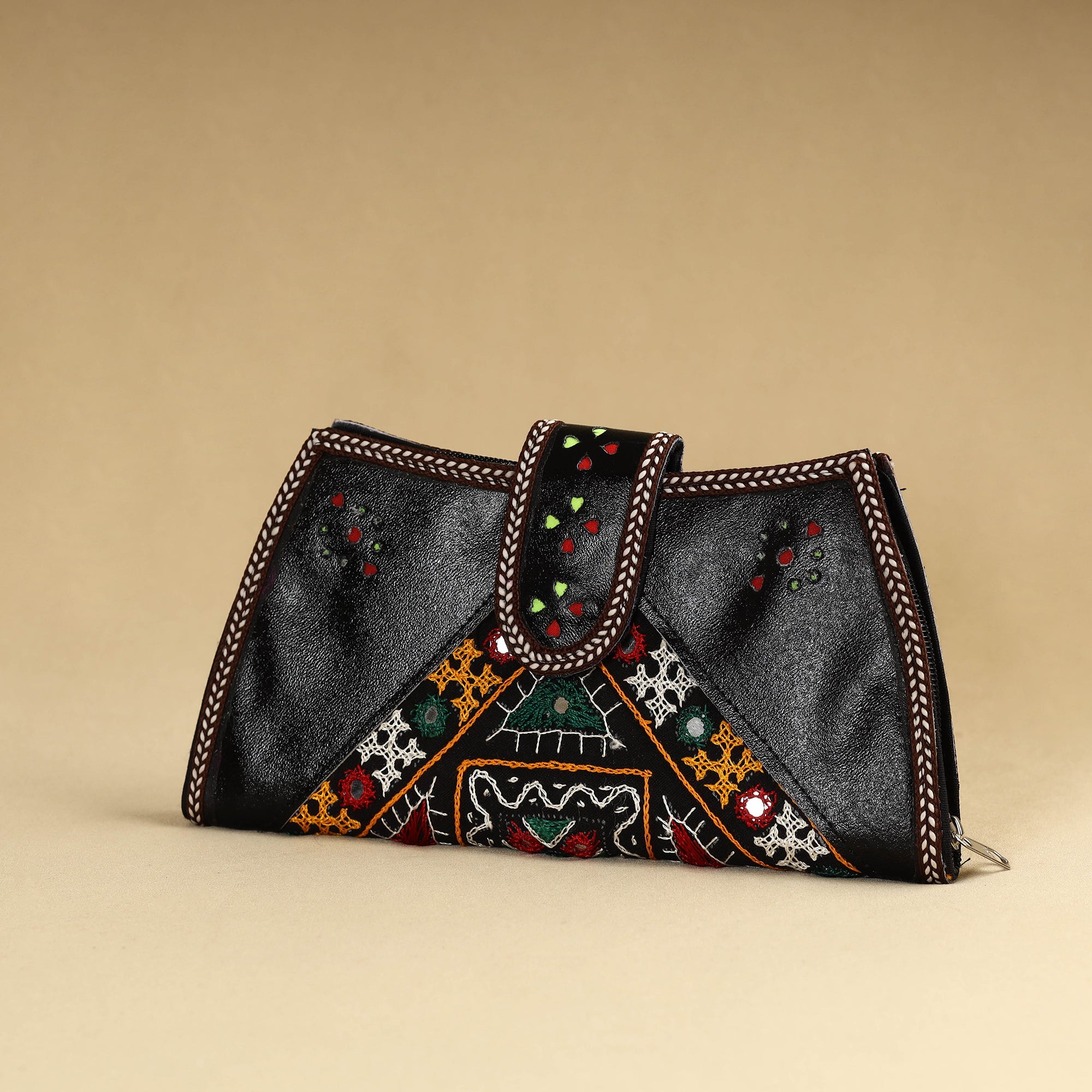 ANCHAL BIJLANI PATHUBHAI Black - Kutch Embroidery Cotton Handmade Leather Wallet 47 - view 2