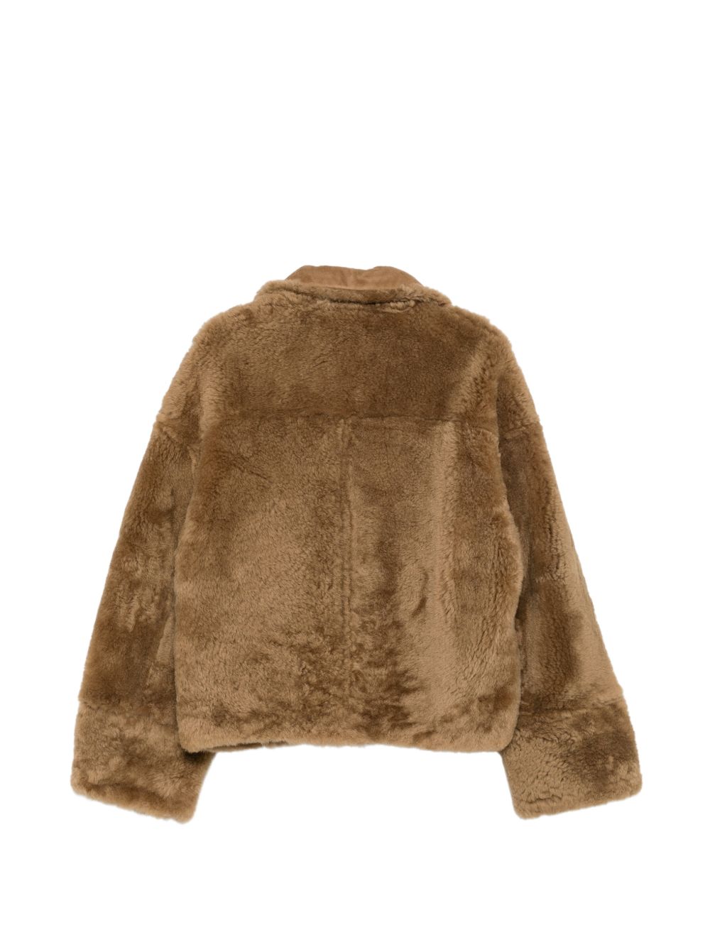 AMI PARIS Coats BEIGE – 100% Sheep Leather - view 2