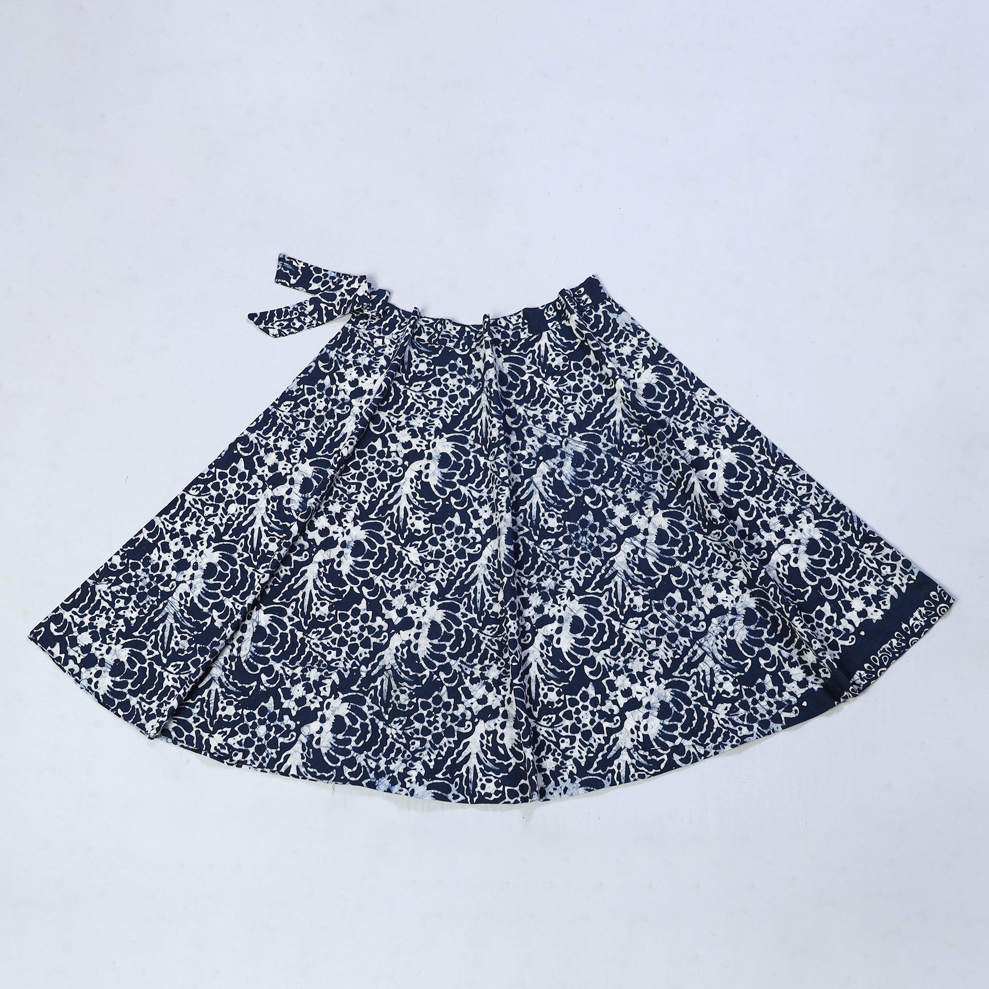NOORI BAZAR Blue - Hand Batik Print Cotton Wrap Around Skirt 31 - view 4