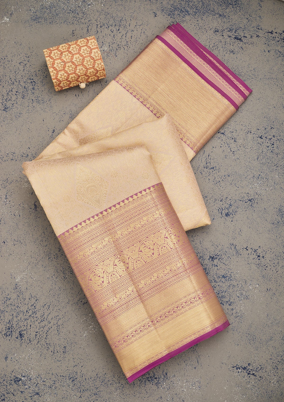 Koskii White Zariwork Pure Silk Saree – Women's