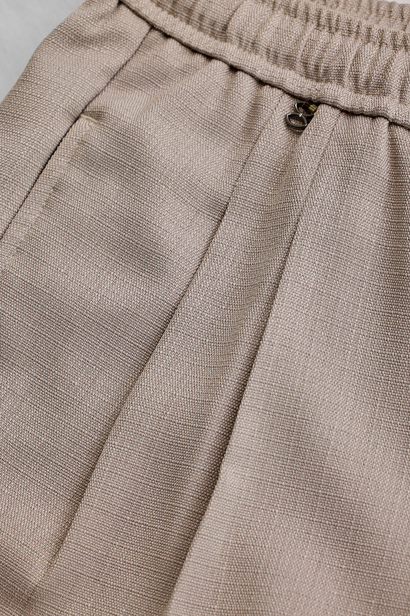 SNITCH Beige Textured Relaxed Fit Trousers - view 7