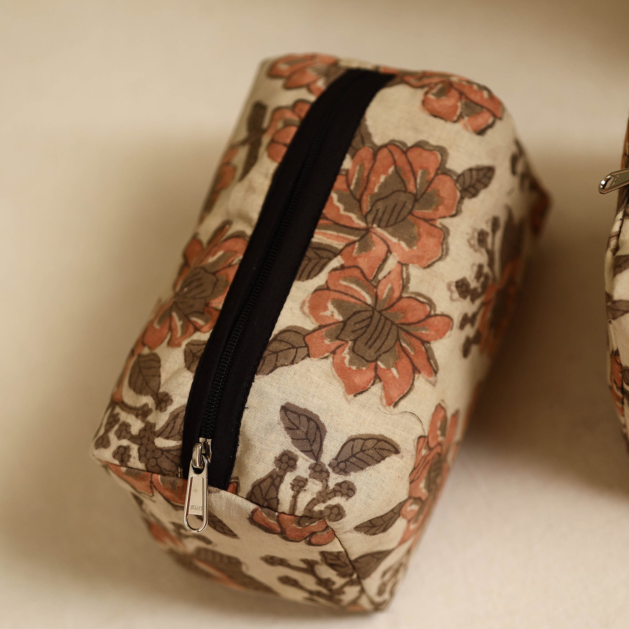 NOORI BAZAR Brown - Handmade Cotton Toiletry Bags (Set of 3) 13 - view 2
