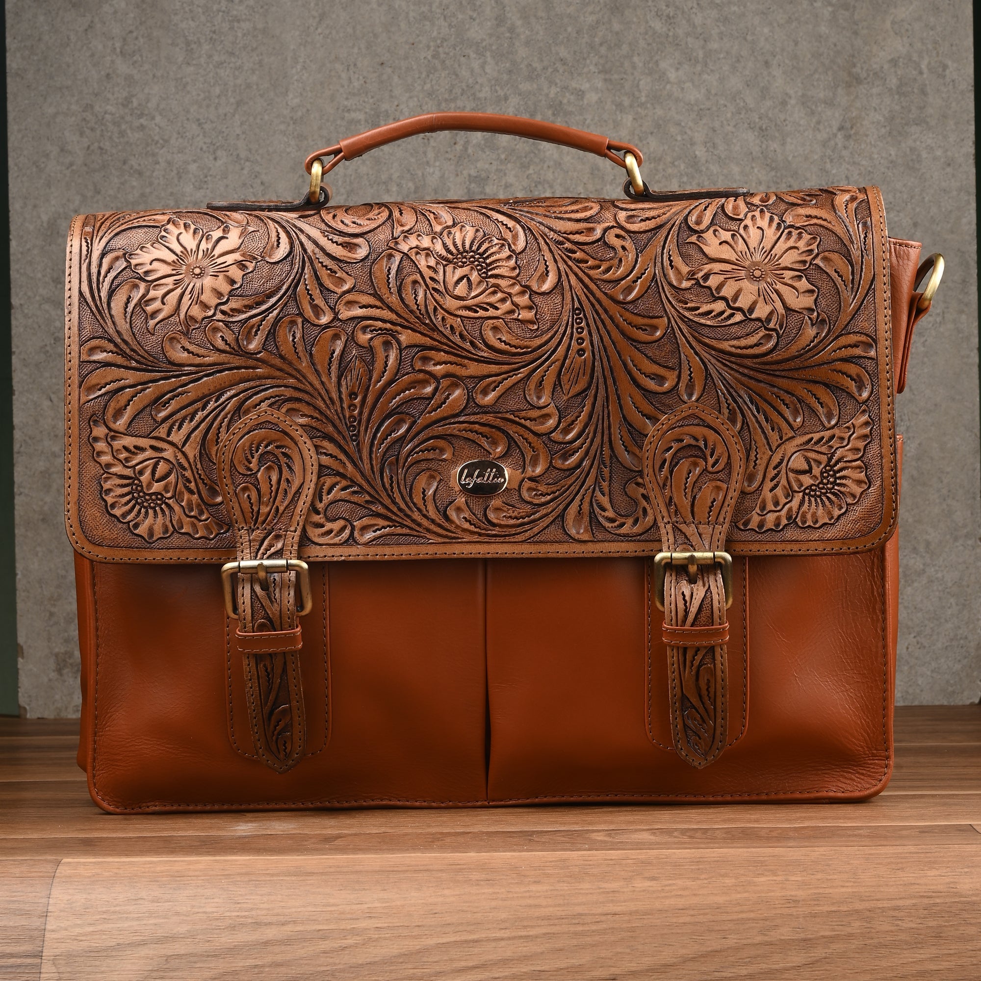 Hand-Carved Bags by Lafattio – Tan