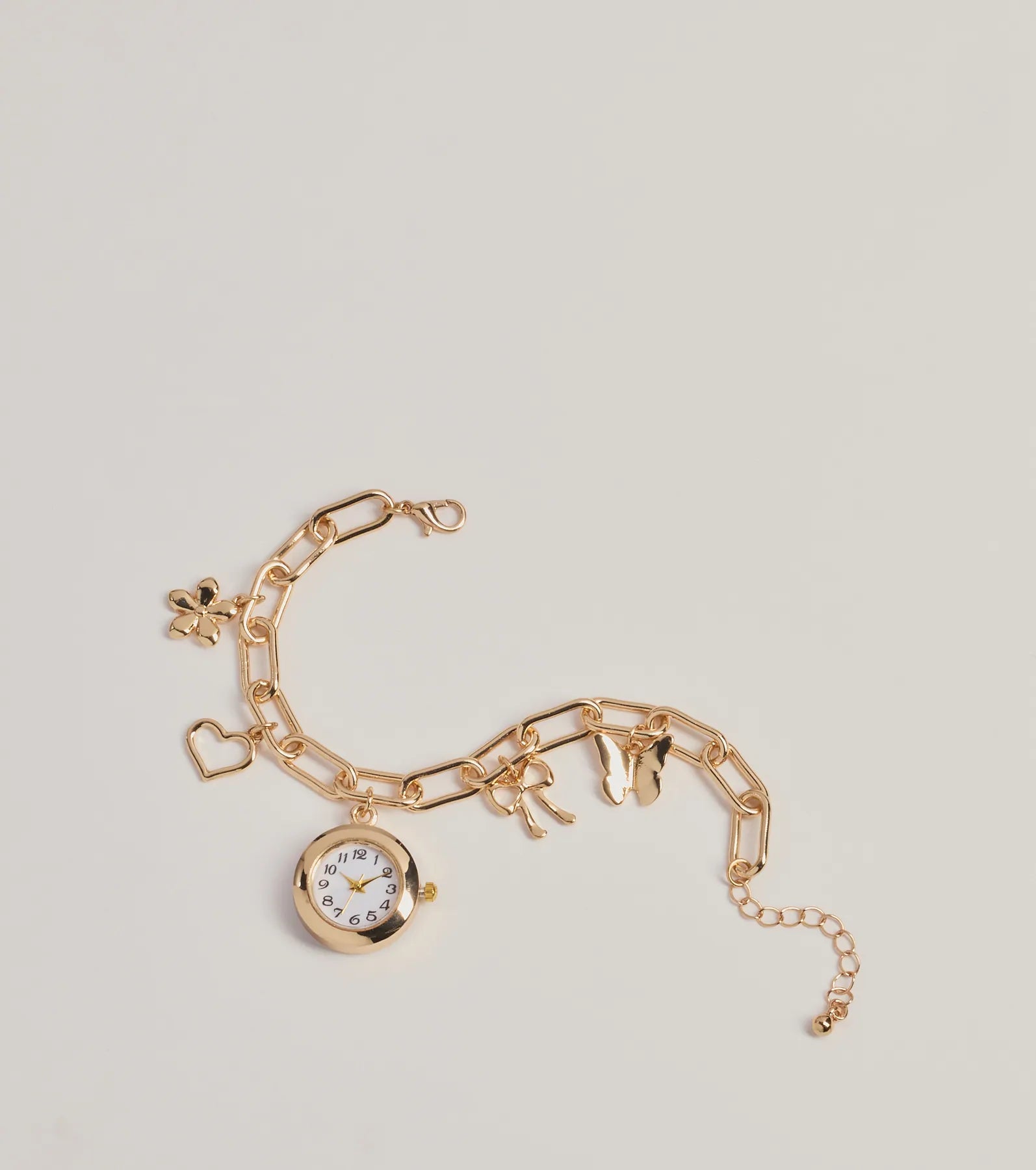Windsor So Glam Chain Link Charm Bracelet – GOLD