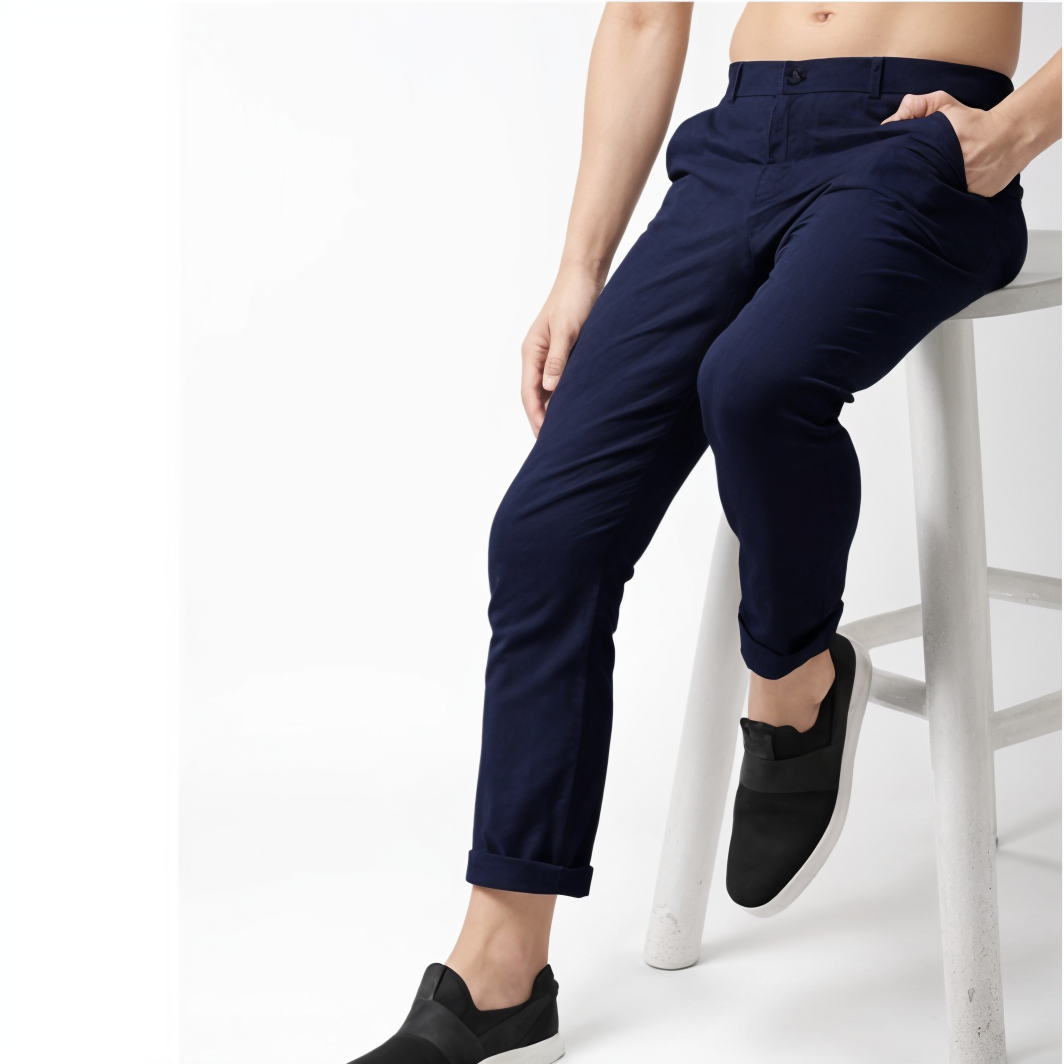 Men navy blue – Frankshop Trouser Frankshop Exclusive Regular Range Casual Trouser for Men (Navy Blue)