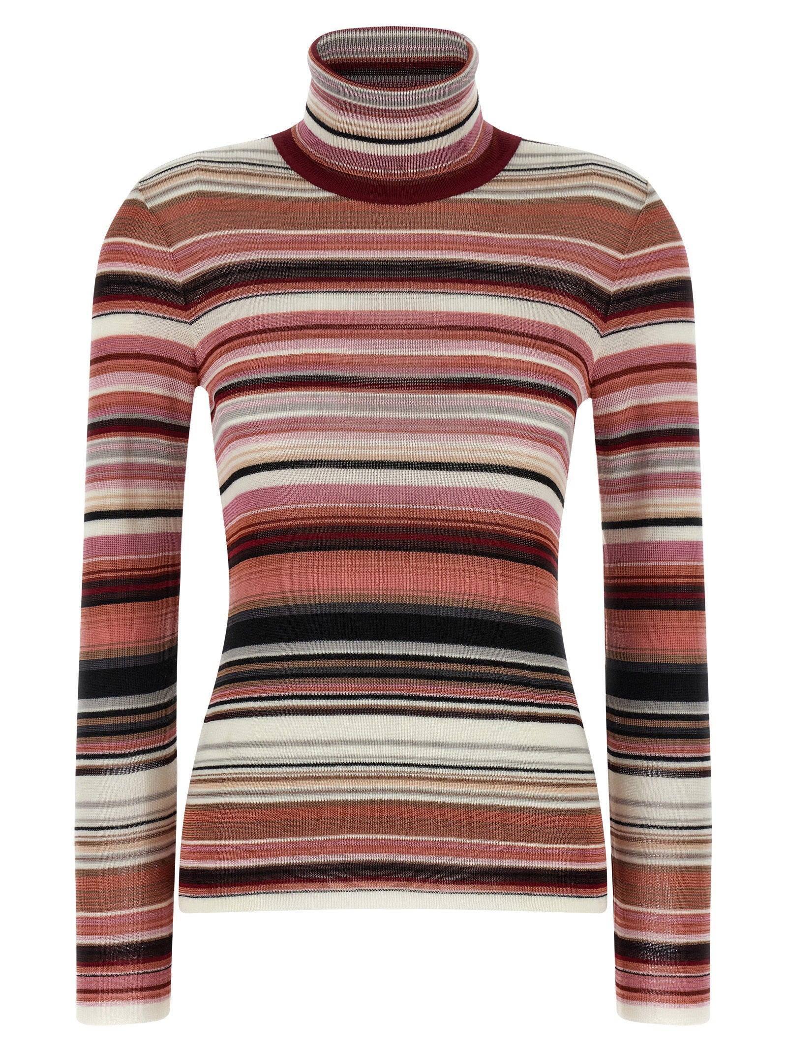 Missoni Striped Turtleneck Sweater – 59% viscose, 41% wool