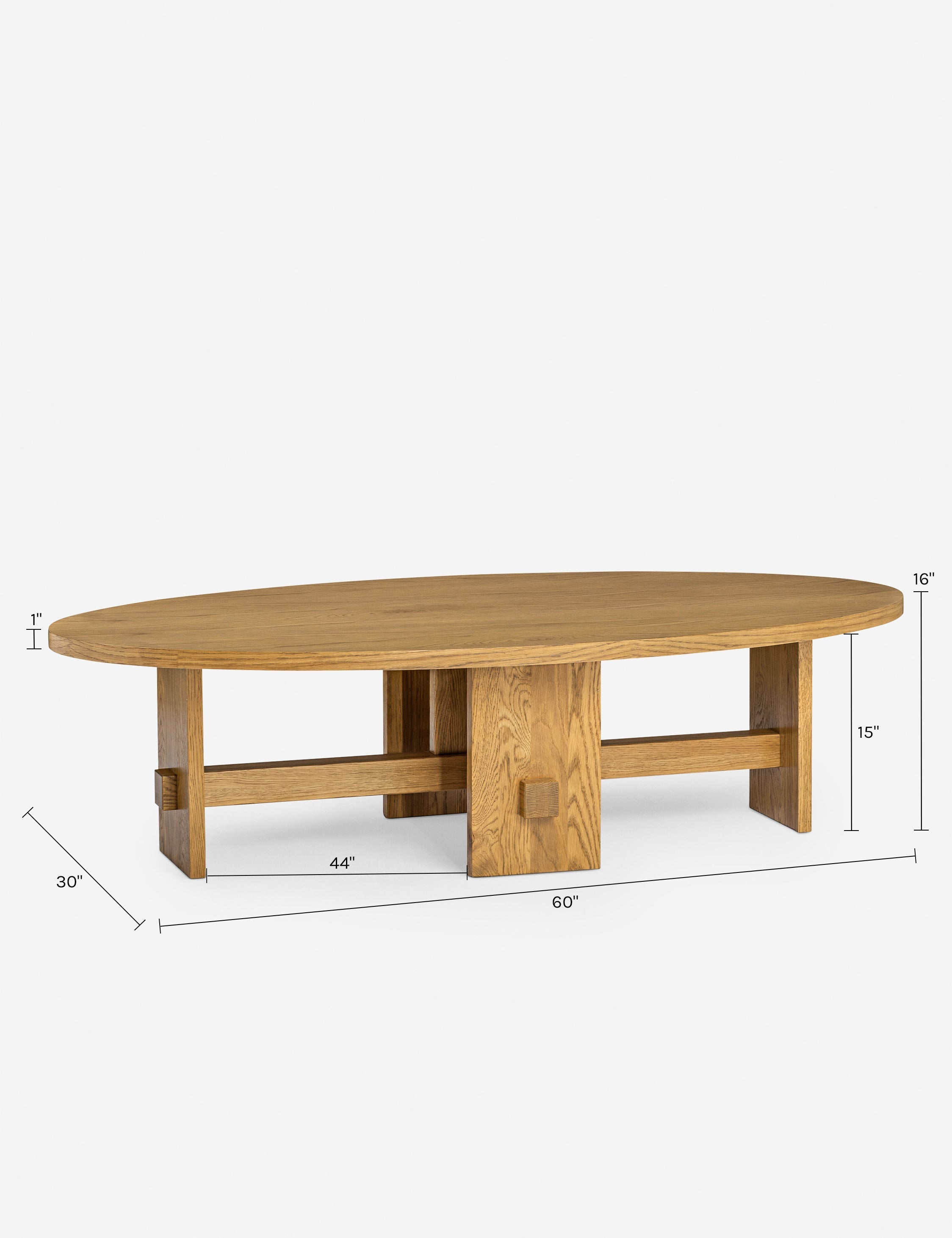 Lulu and Georgia Campos Oval Coffee Table – Natural - view 6