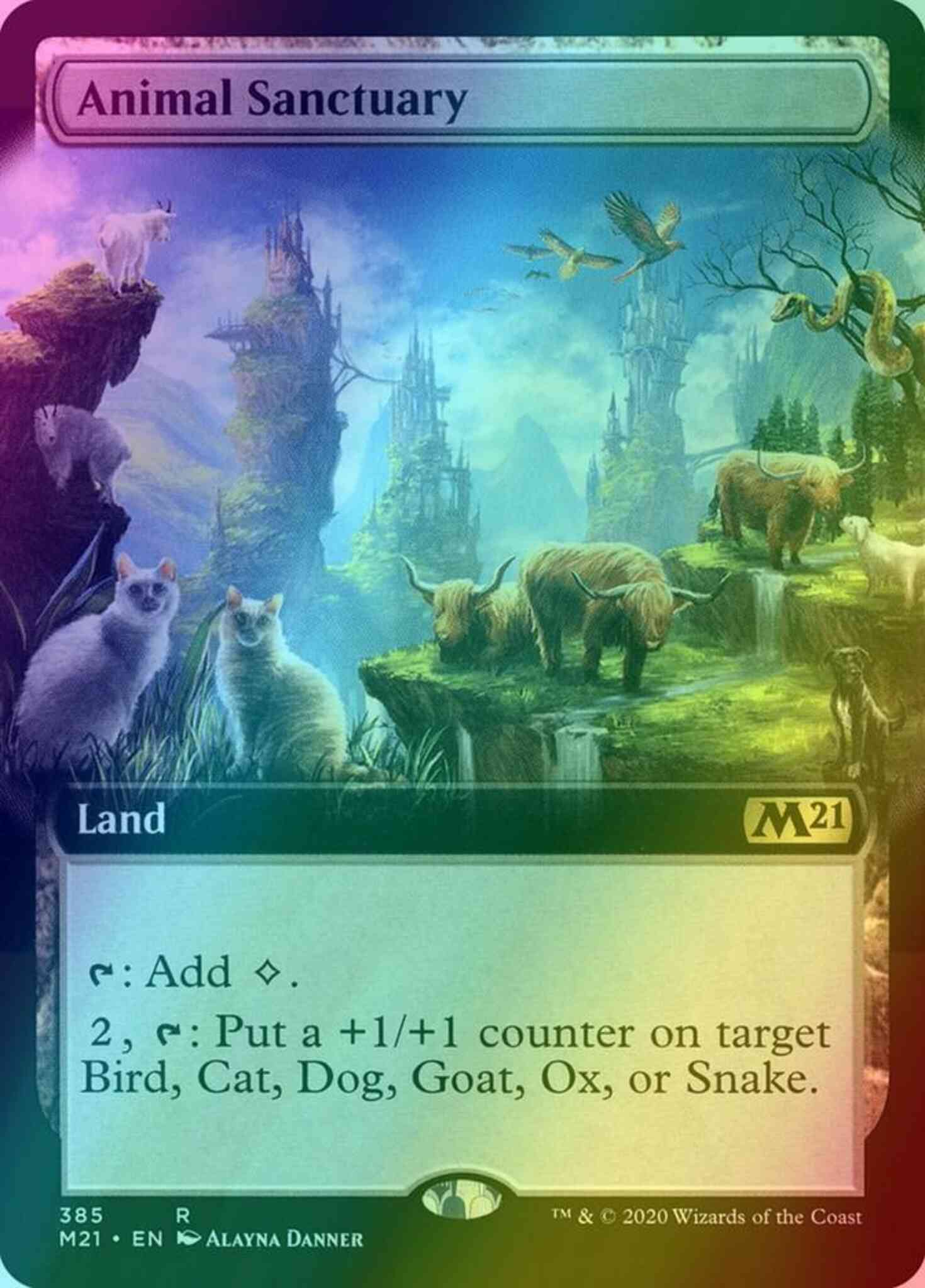 Animal sanctuary 385 – Magic Animal Sanctuary [385] [Extended Art] [Core Set 2021] [Foil]