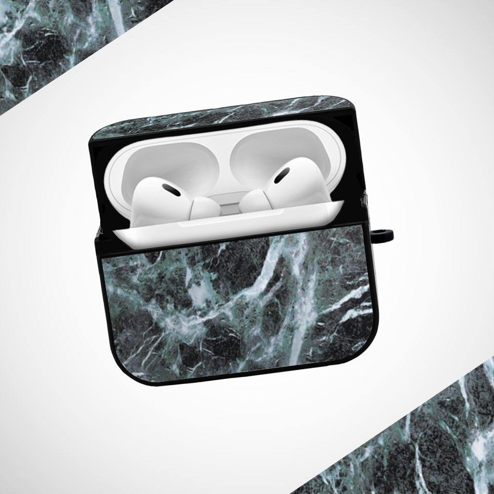 Cover It Up Dark Green marble Glass Airpods Pro Case Covers - view 2