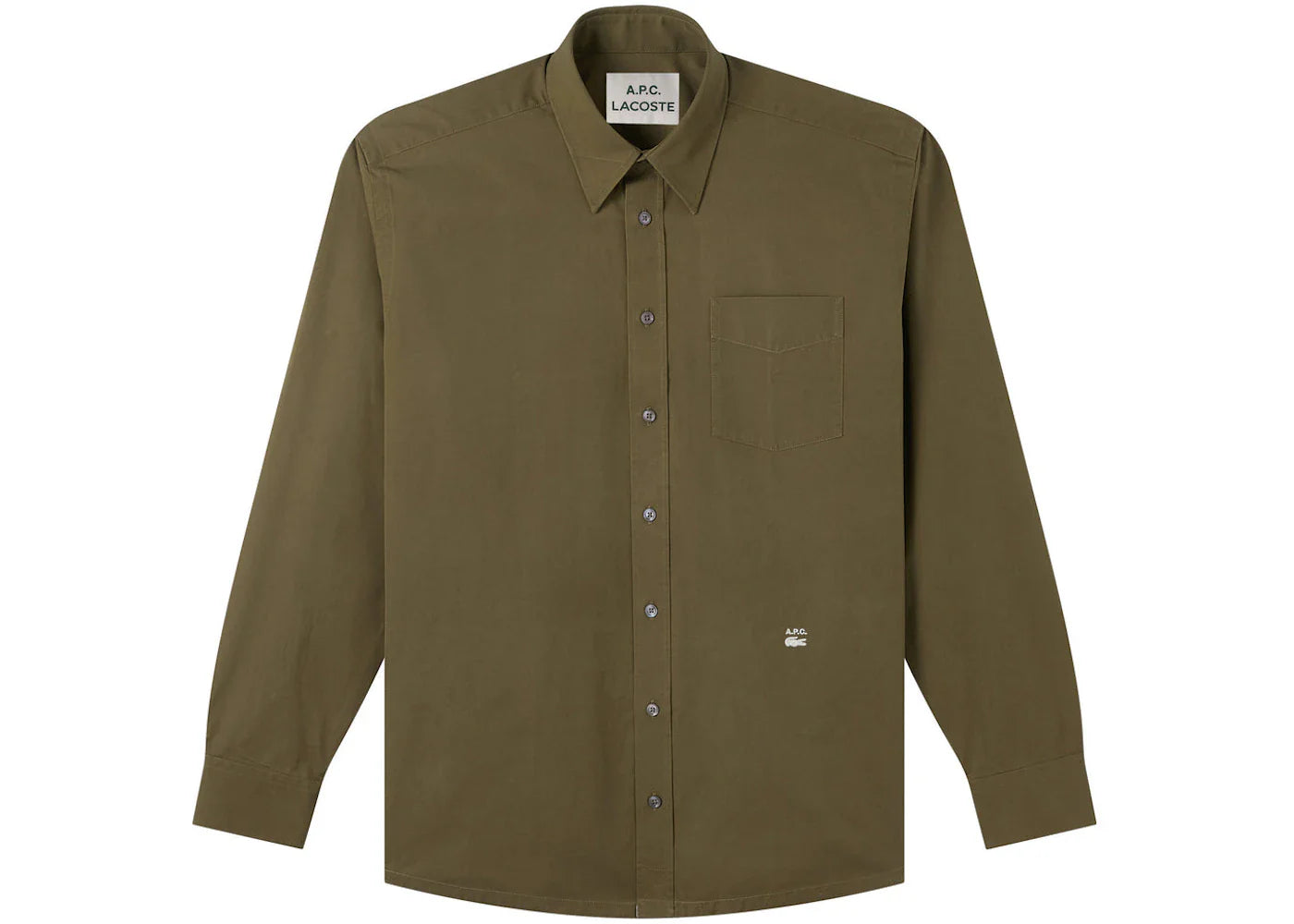 P c x – A.P.C. x Lacoste Women's Shirt Khaki Green