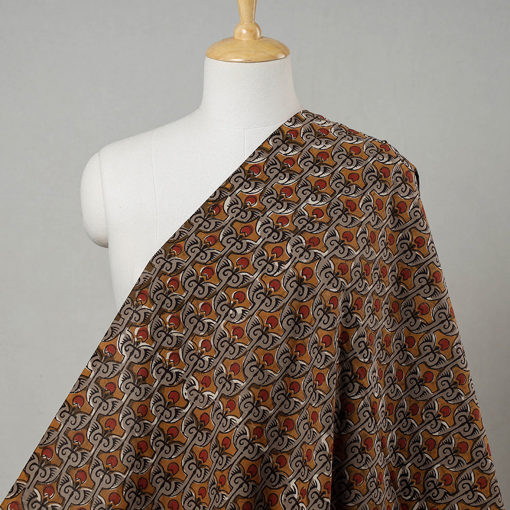 BAGRU DABU PRINTS Brown - Dabu Bagru Block Print Cotton Fabric