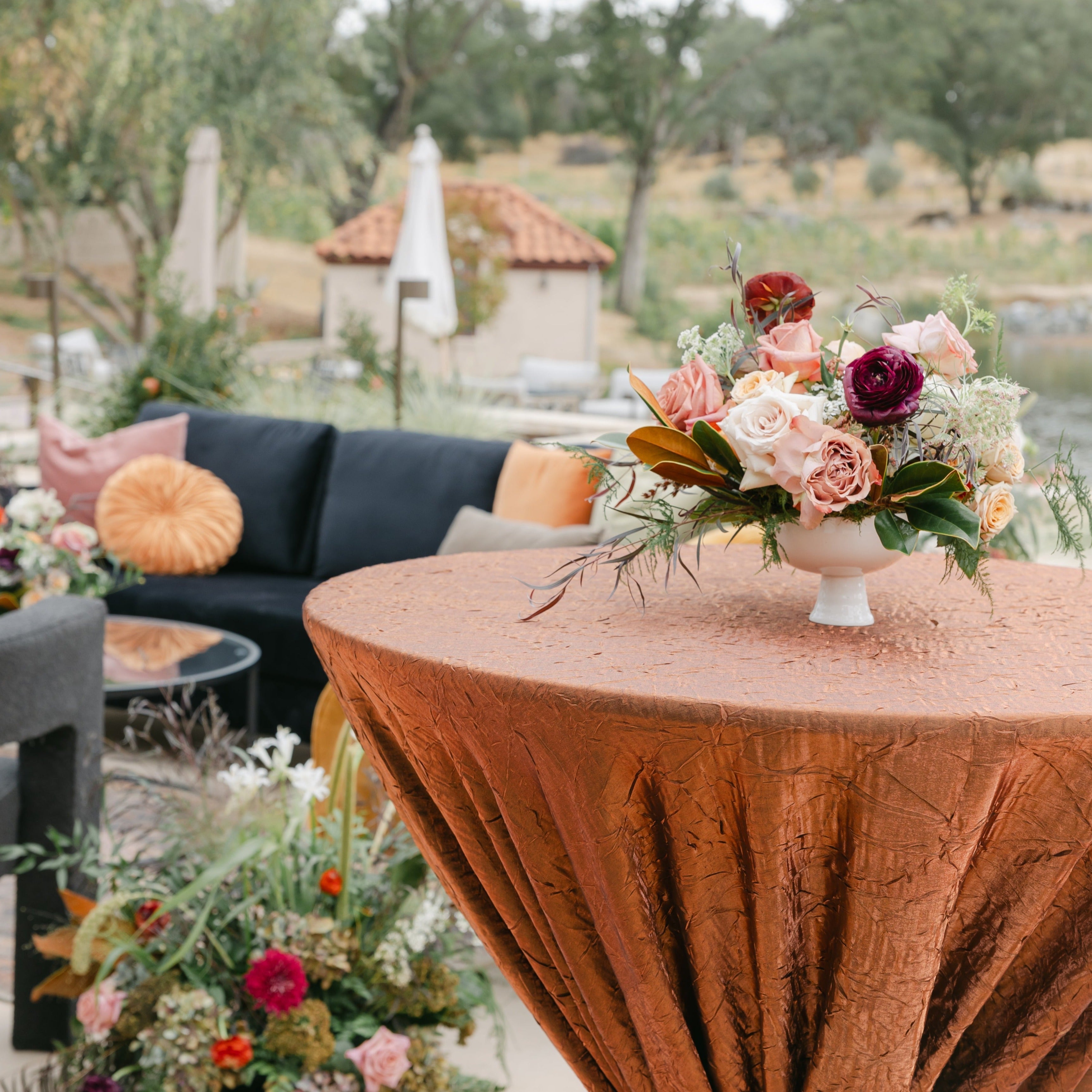 fiftyflowers.com Dusty Orange and Green Oasis Styled Shoot - view 2