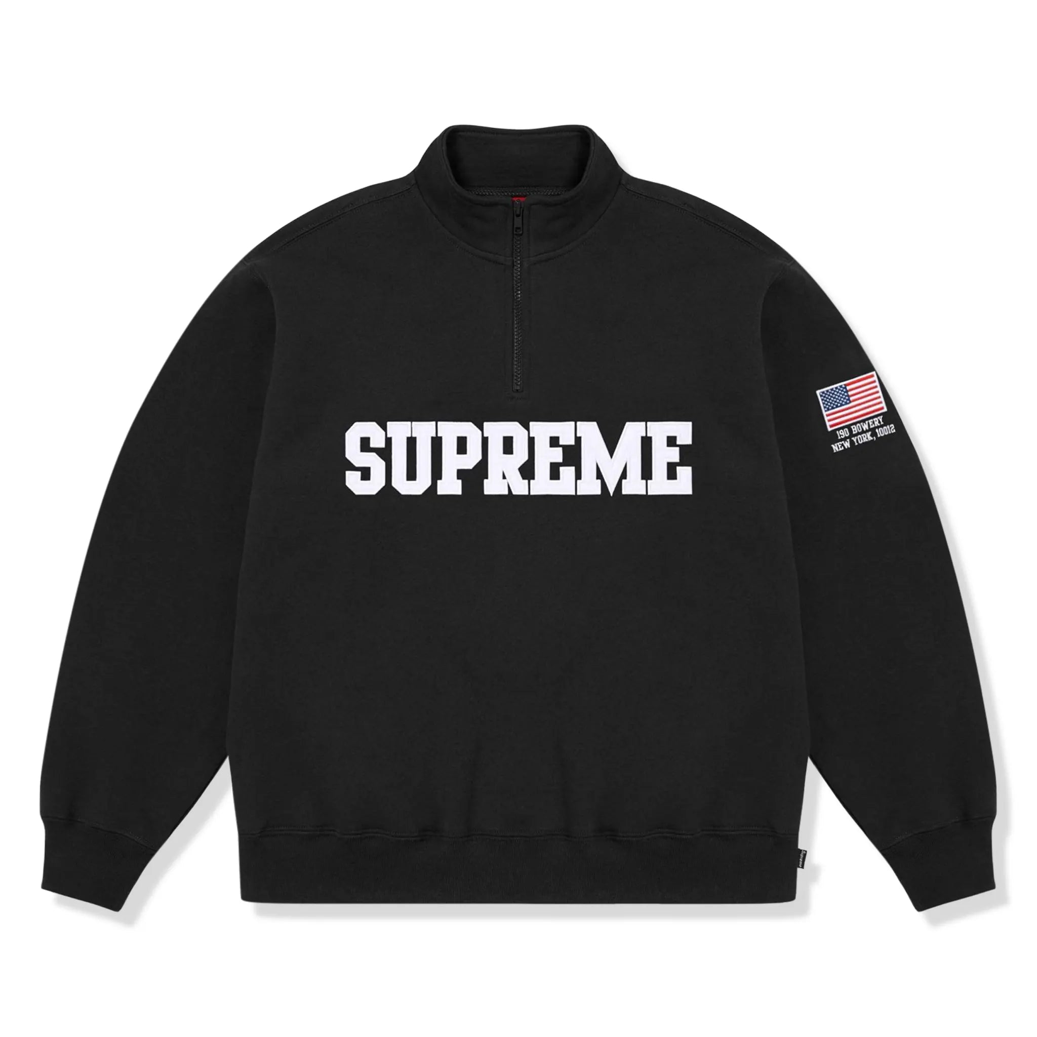 Supreme Shop Flag Black Half-Zip (SS26)