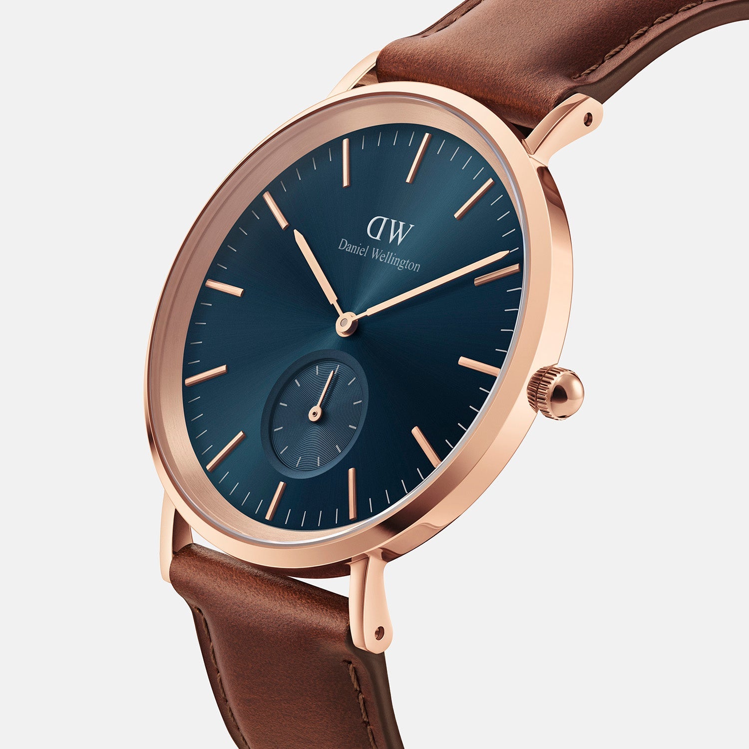 Daniel Wellington Classic Men Quartz Blue Dial Analog Leather Watch DW00100708K - view 2