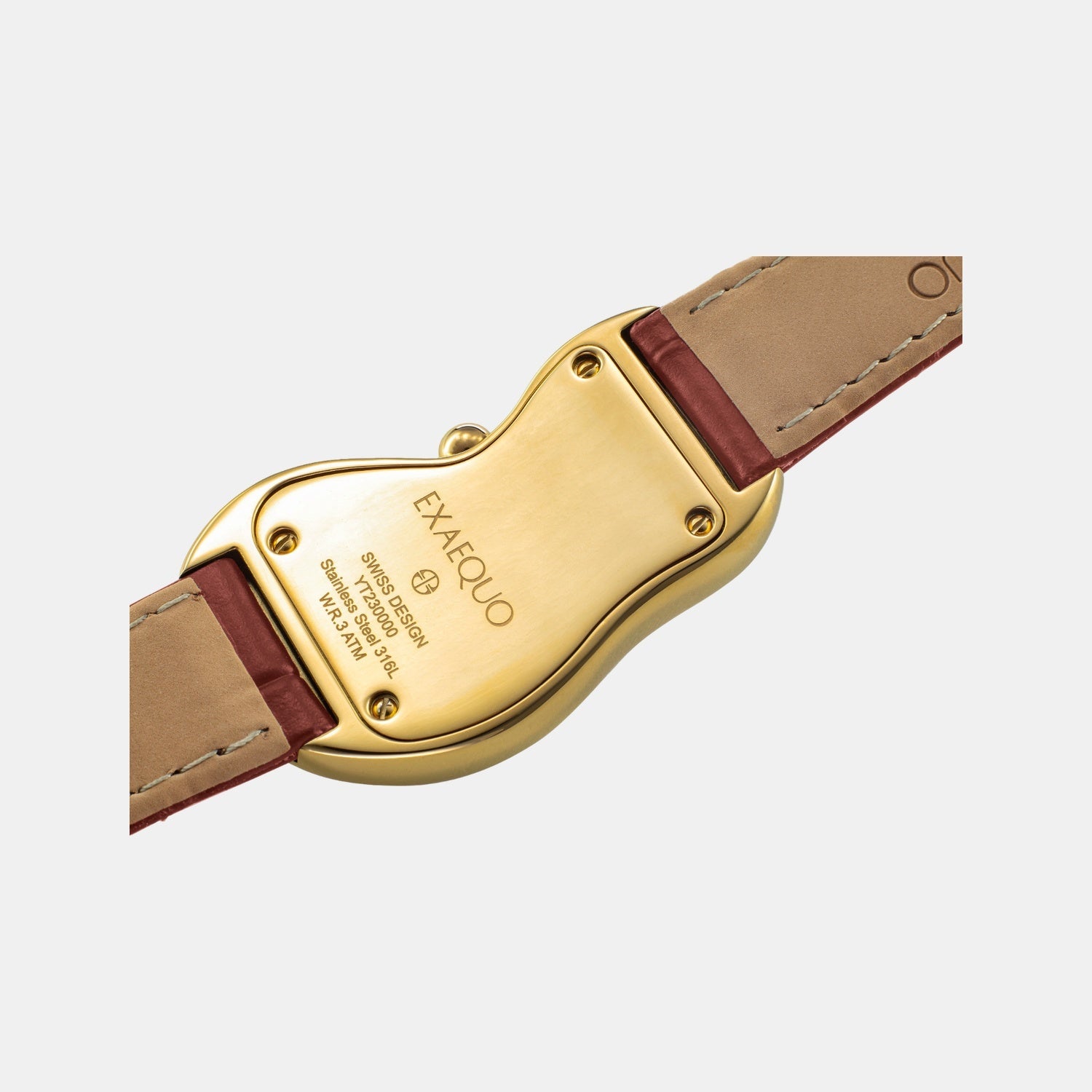 Exaequo Classic Unisex Quartz Gold Dial Analog Leather Watch EX0002.0003 - view 4