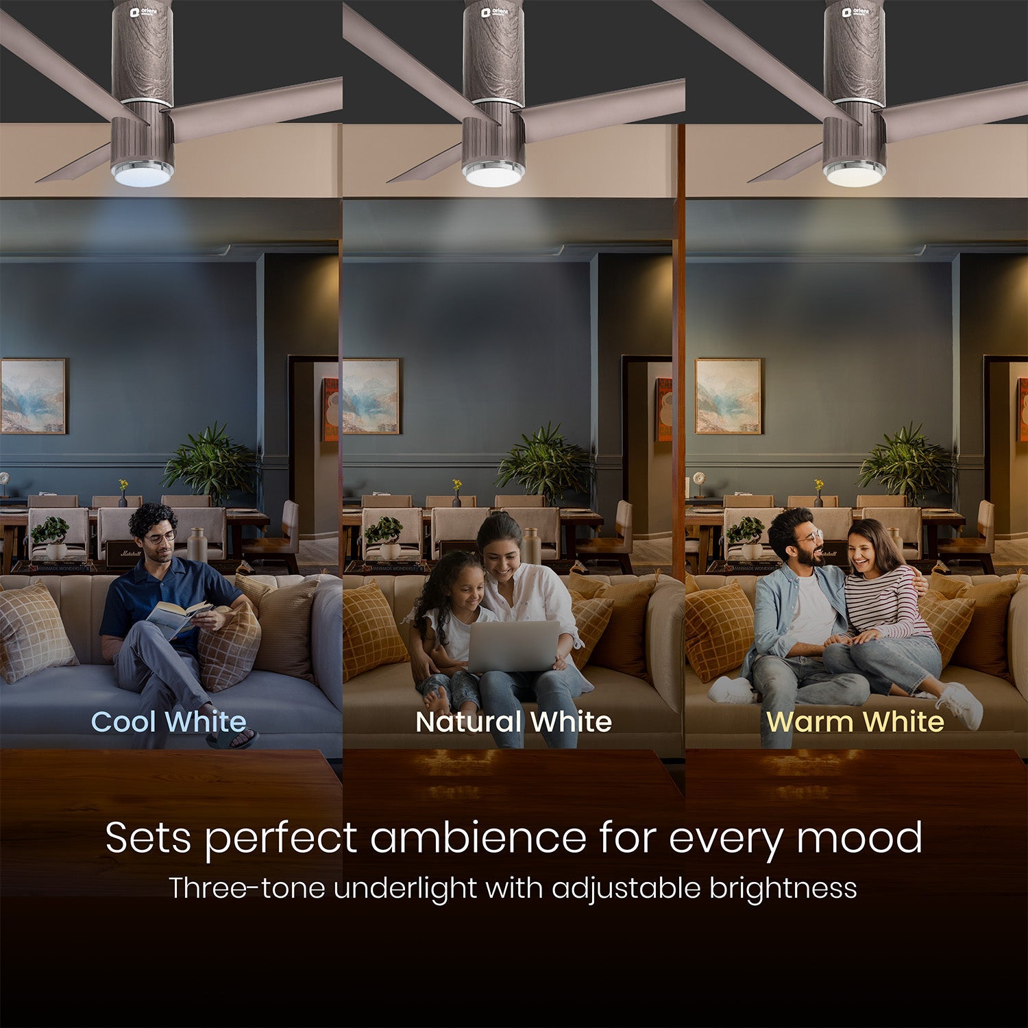 orientelectric Aeroslim with IoT, Remote & 3CCT Underlight BLDC PRO Smart Ceiling Fan - view 6