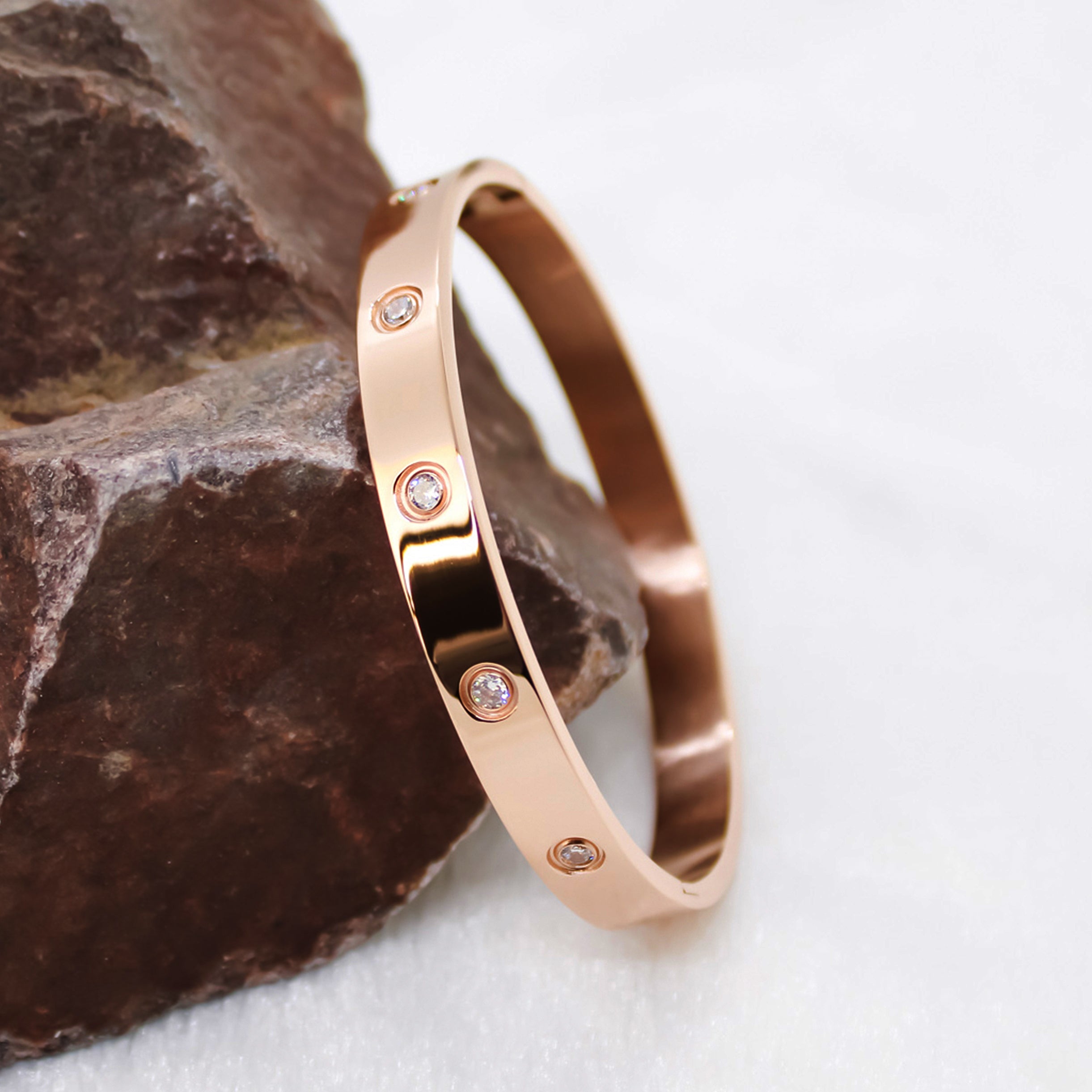 Branta Classic Love Diamond Rose Gold Bracelet For Men - view 3