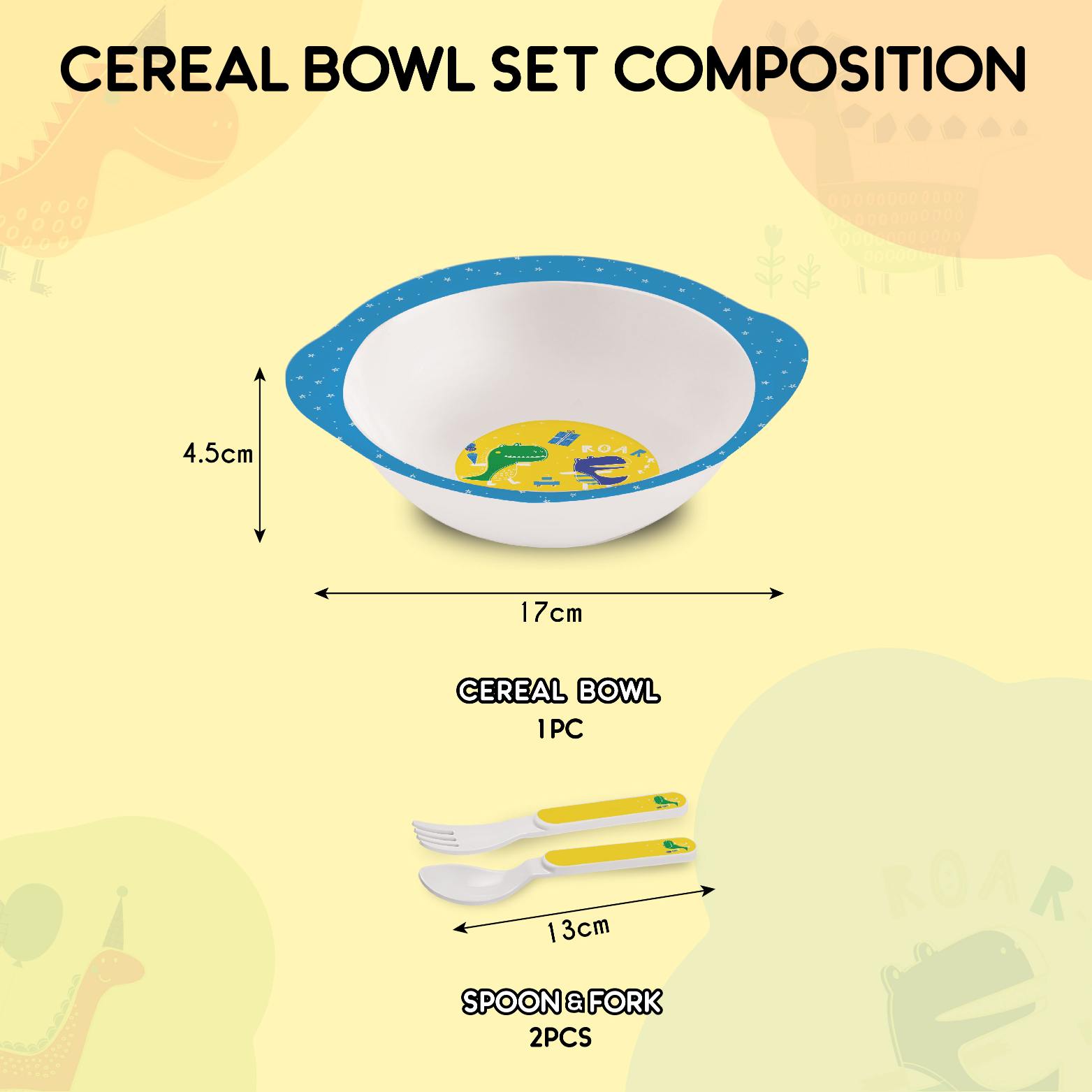 Cello Cereal Kids Melamine Bowl, Set of 3 - view 8